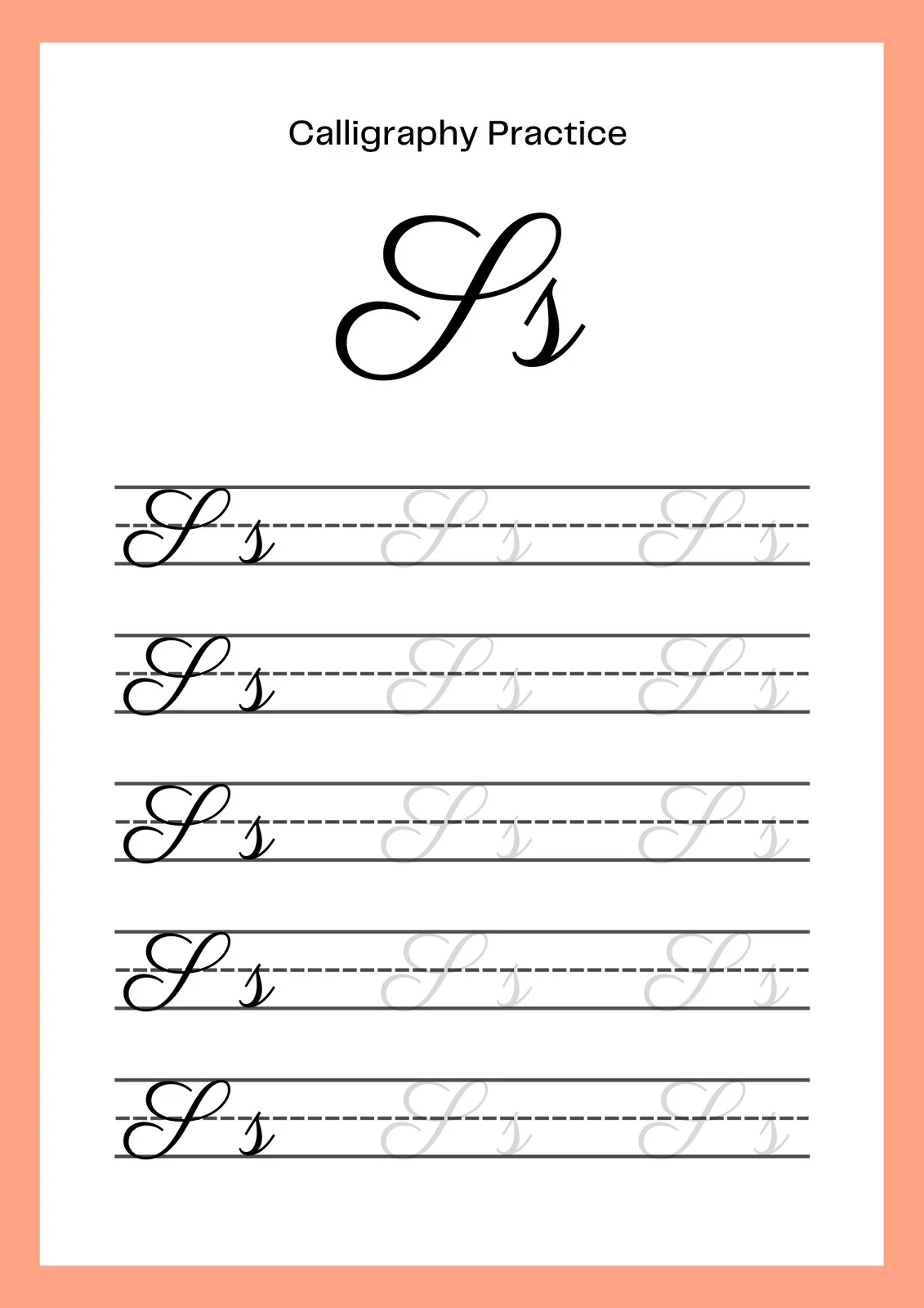 Free Printable Cursive Writing Worksheet Templates Canva