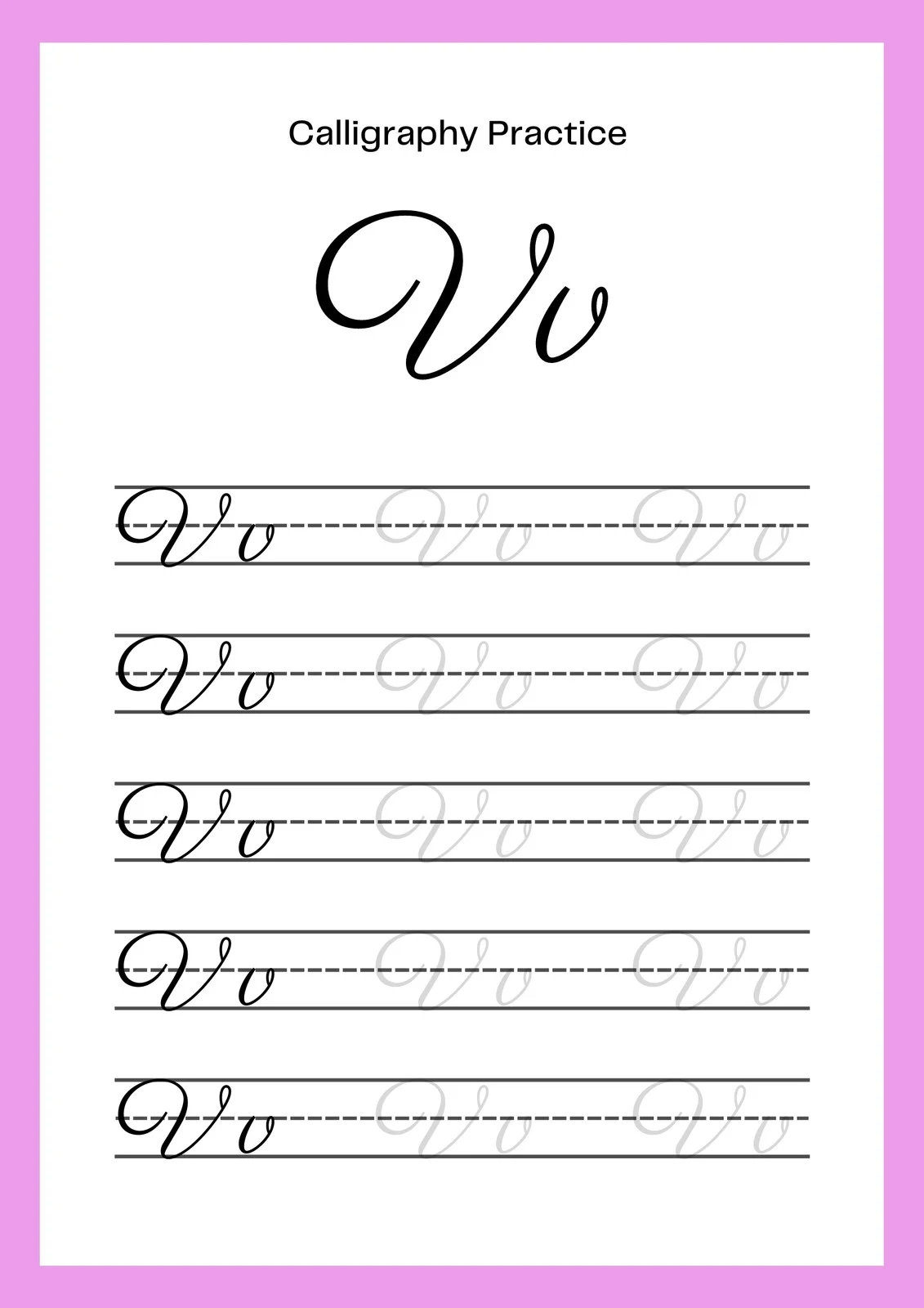 Free Printable Cursive Writing Worksheet Templates Canva