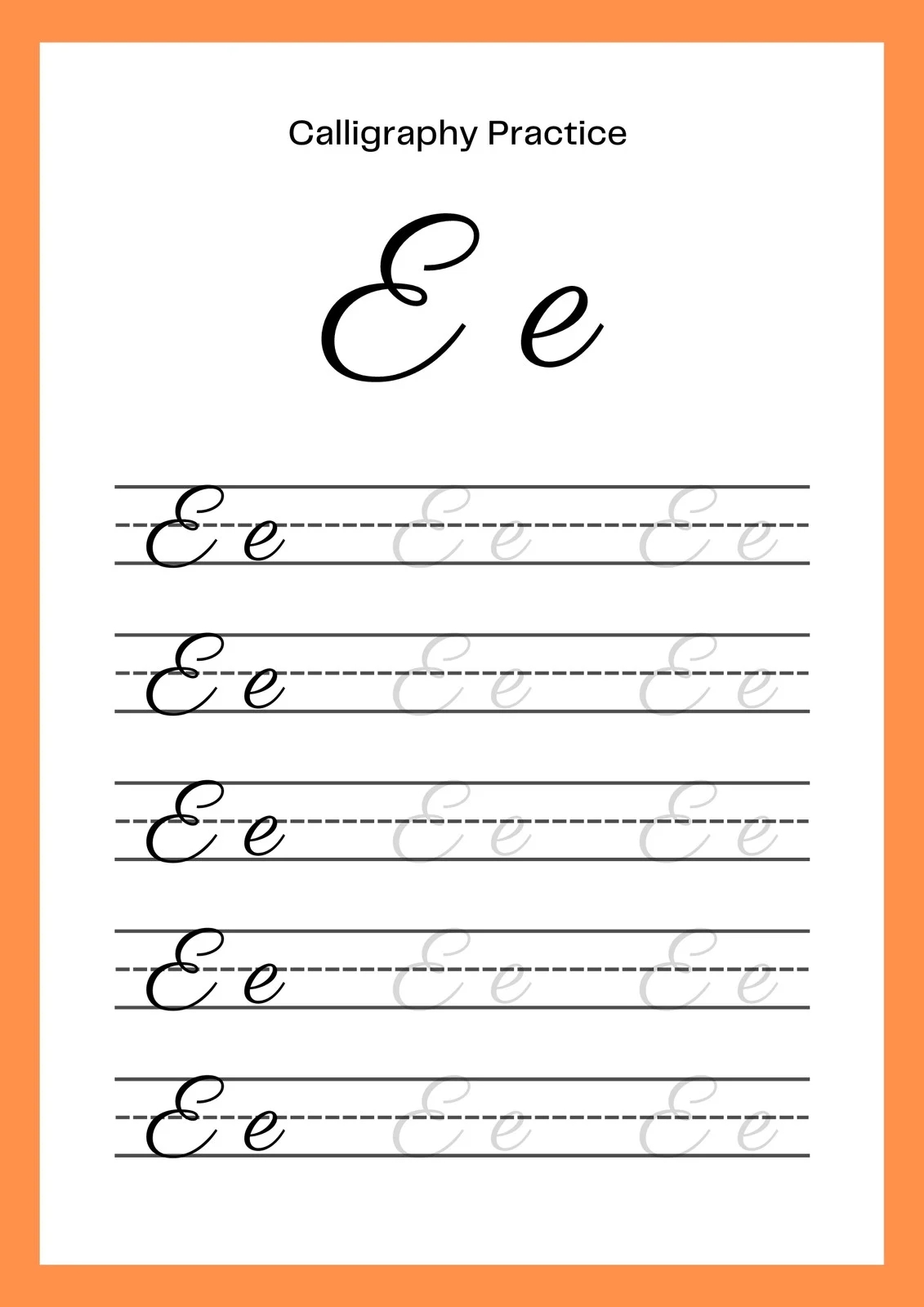 Free Printable Cursive Writing Worksheet Templates Canva