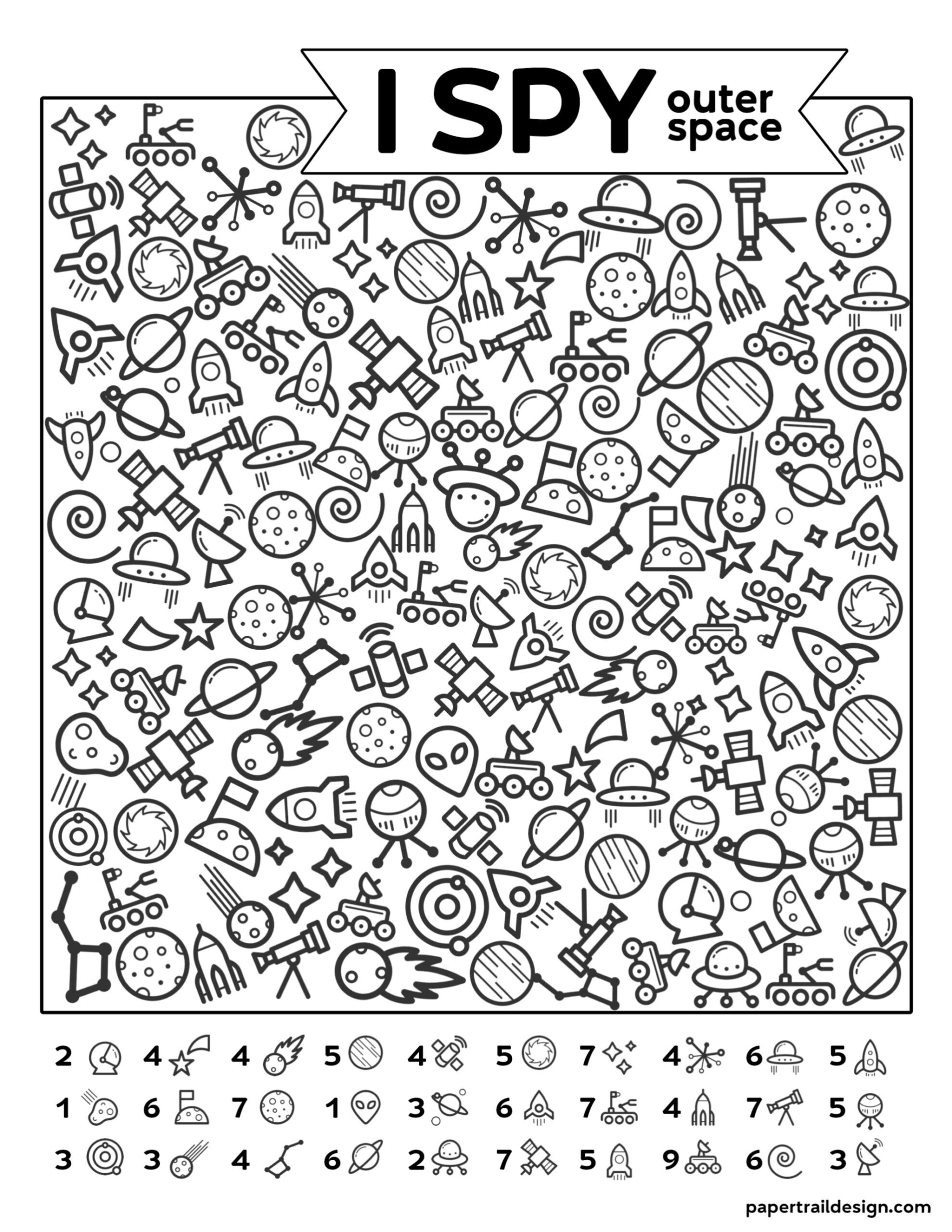 I Spy Printable Worksheets