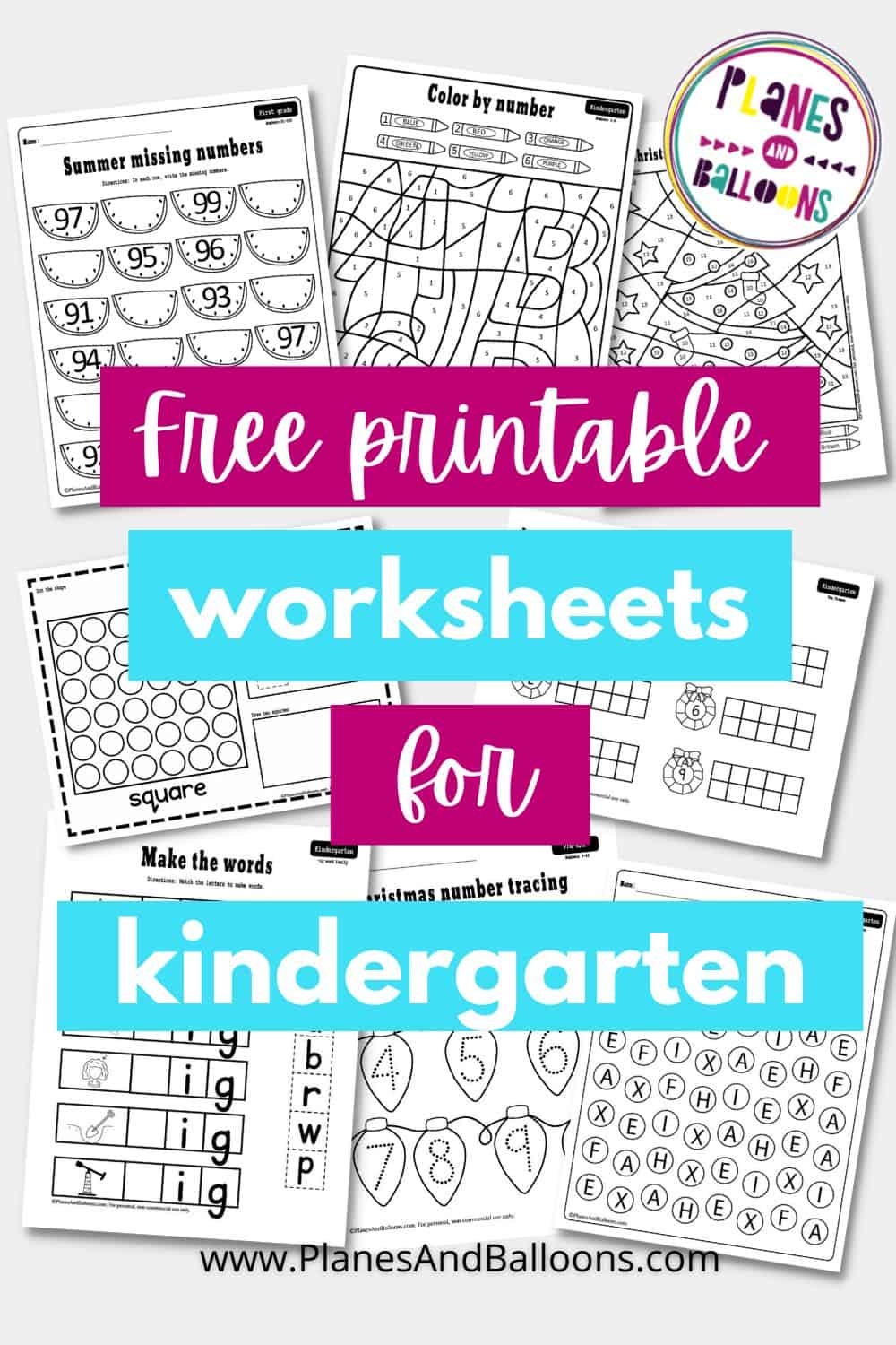Printable Kindergarten Worksheets Free
