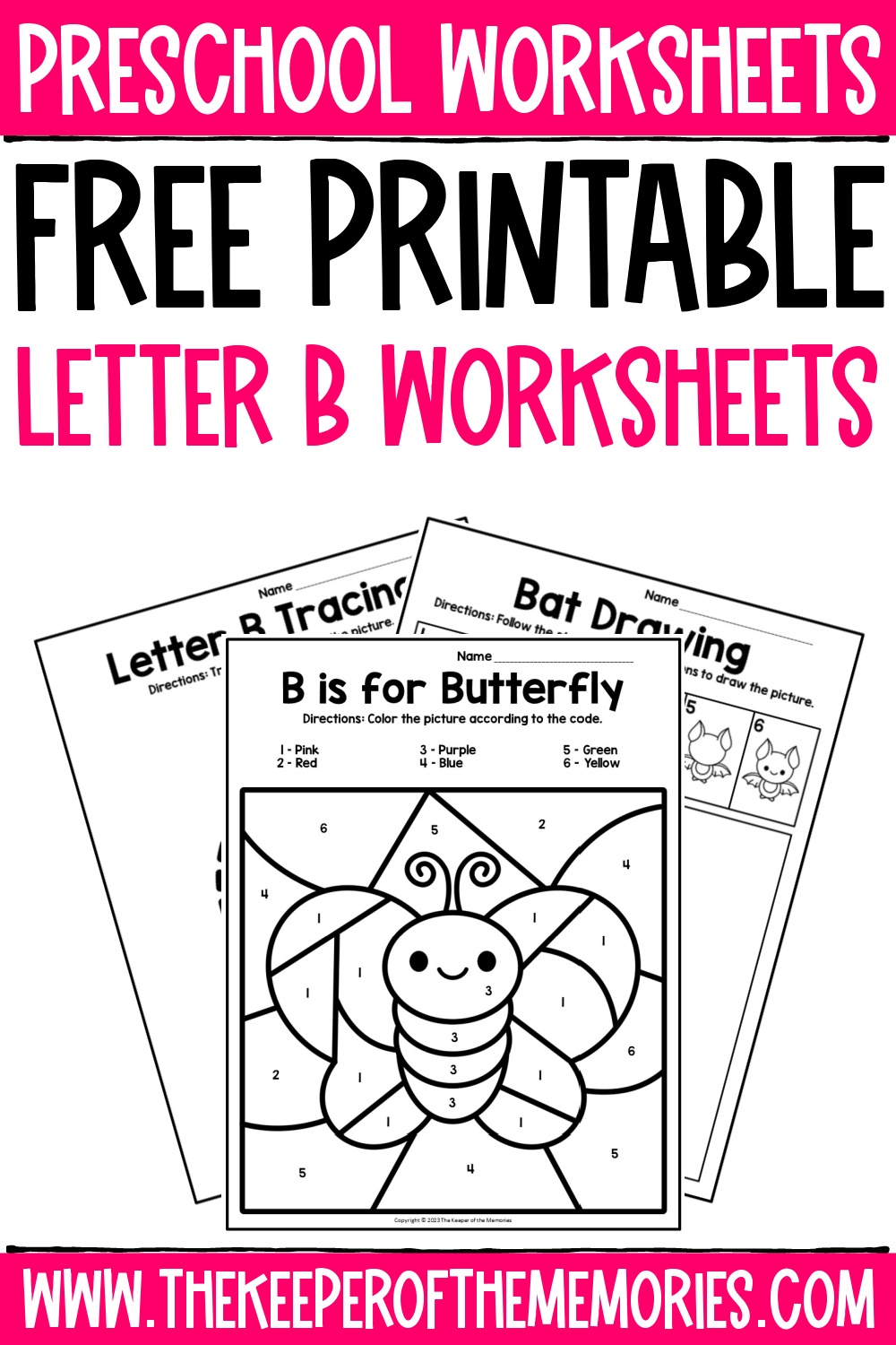 Free Printable Letter B Worksheets The Keeper Of The Memories