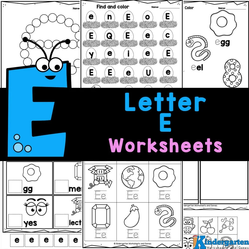 Free Printable Letter E Worksheets