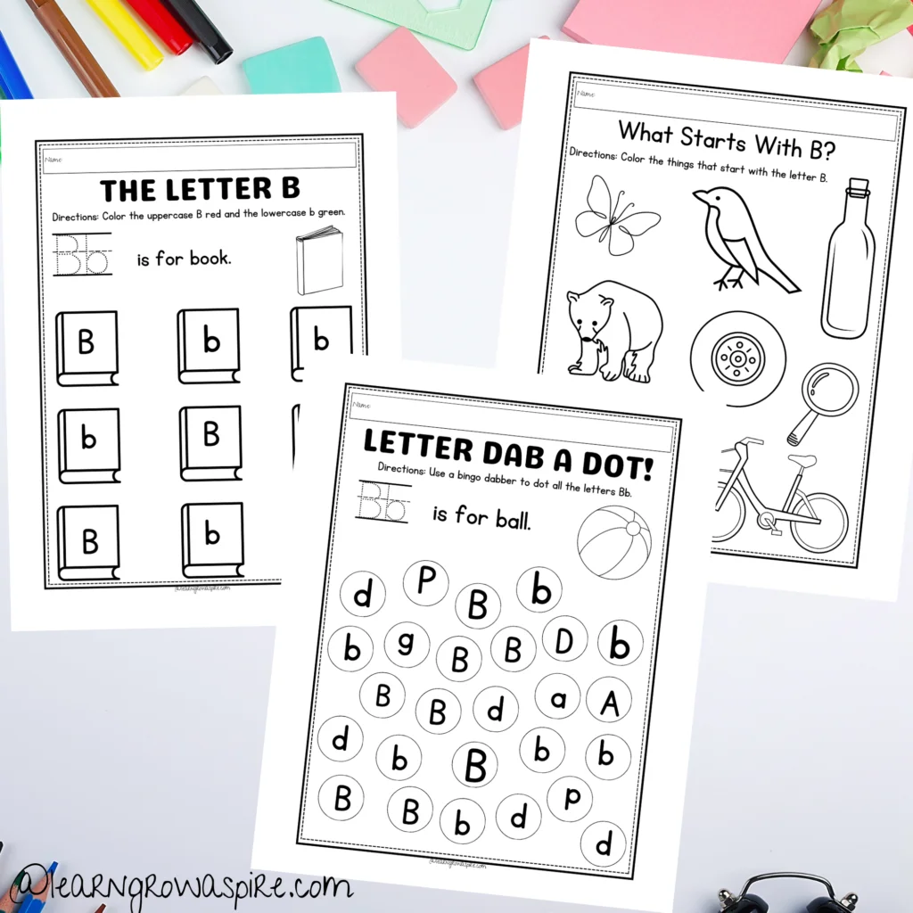 Free Printable Preschool Letter B Worksheets Learn Grow Aspire