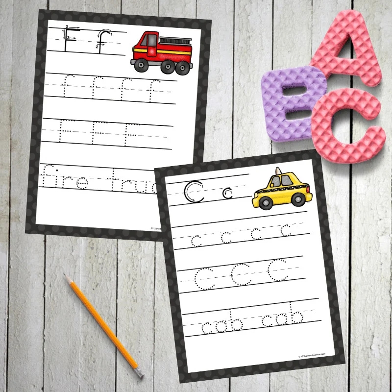  Free Printable Preschool Transportation Worksheets Tracing Letters S