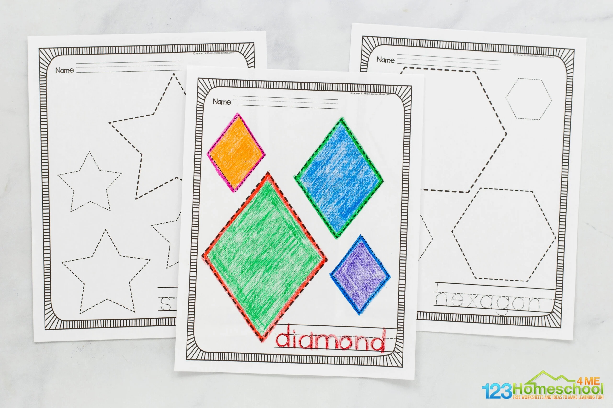  FREE Printable Shapes For Kids Worksheets