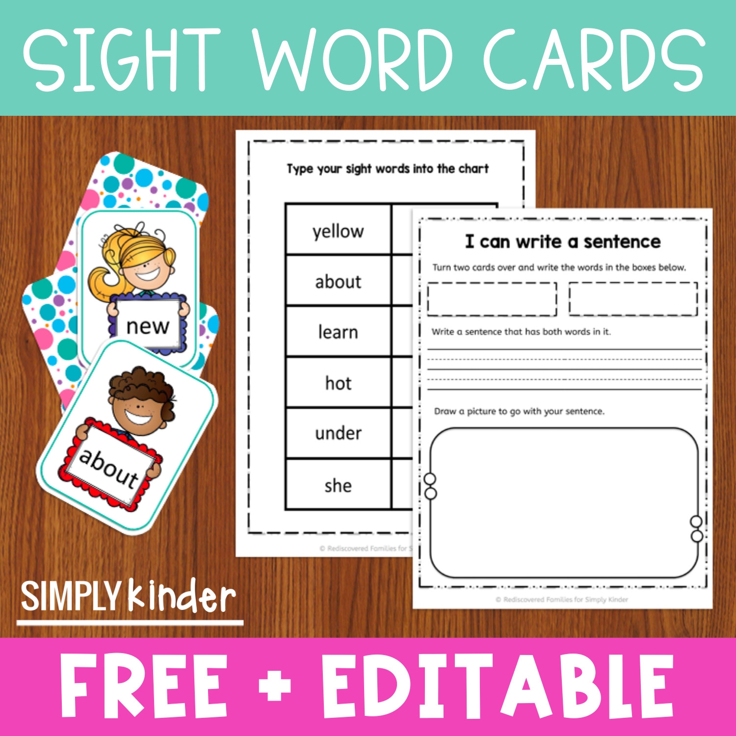 Free Printable Worksheets Kindergarten Sight Words Free Printable Worksheets Kindergarten Sight Words