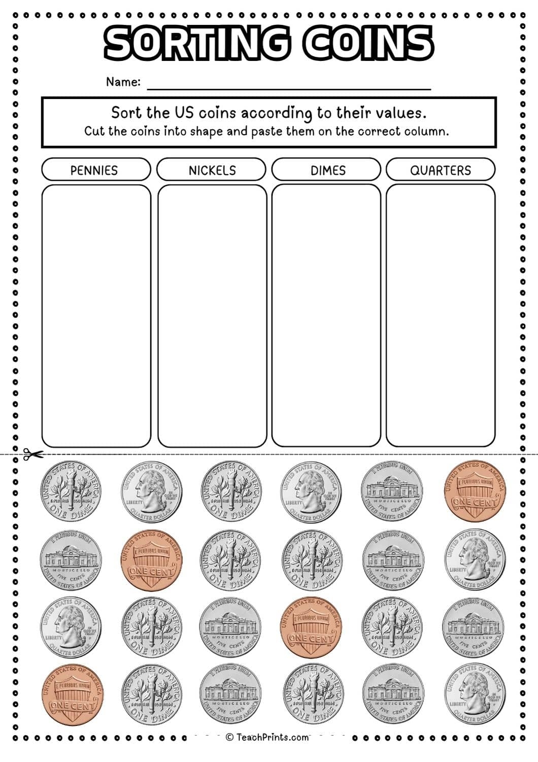 Free Printable Money Counting Worksheets