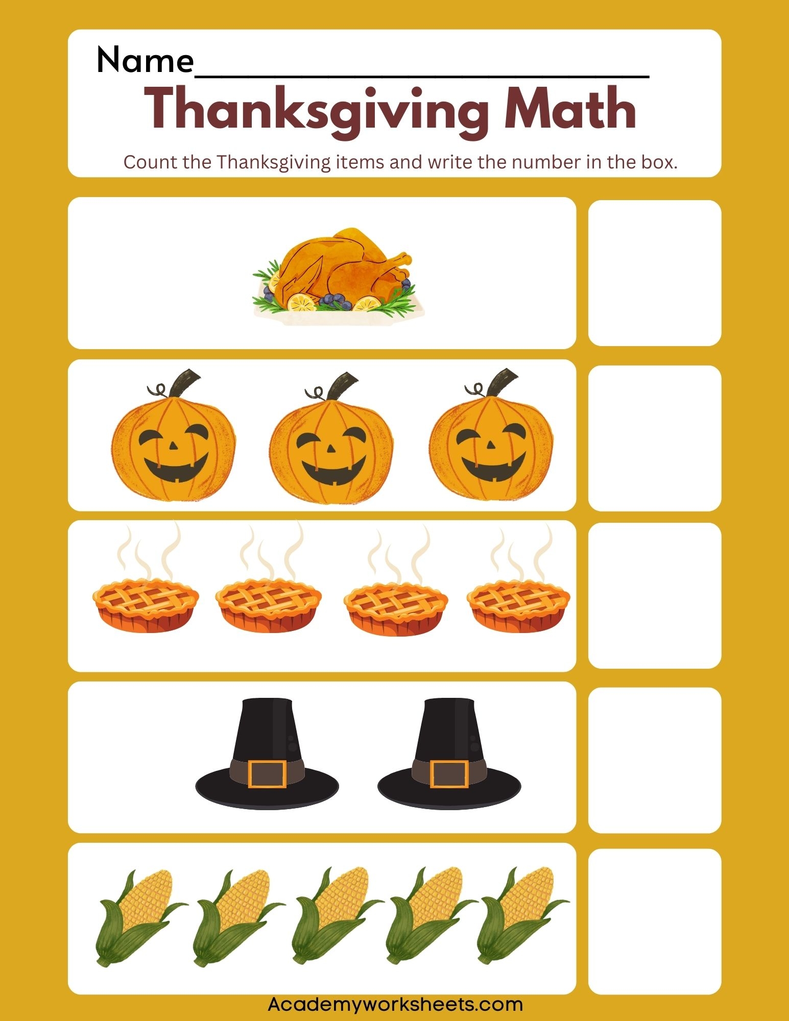 Thanksgiving Printables Worksheets