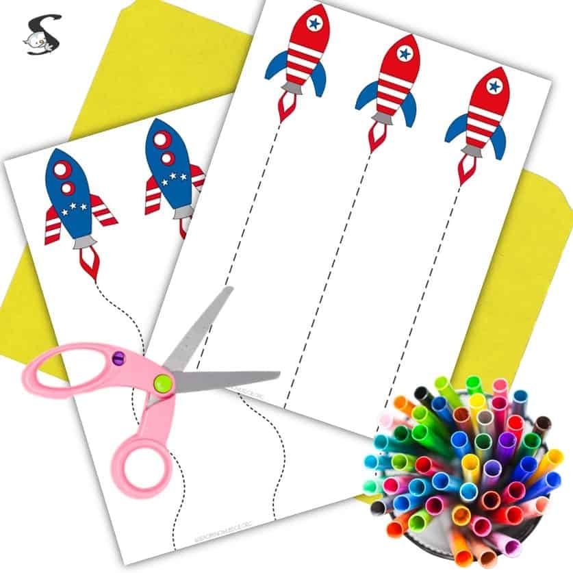 Fun Cutting Practice Worksheets PDF Activities Rocket Take Off Fun Cutting Practice Worksheets PDF Activities Rocket Take Off