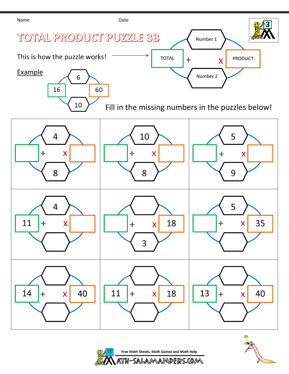 Fun Multiplication Worksheets To 10x10