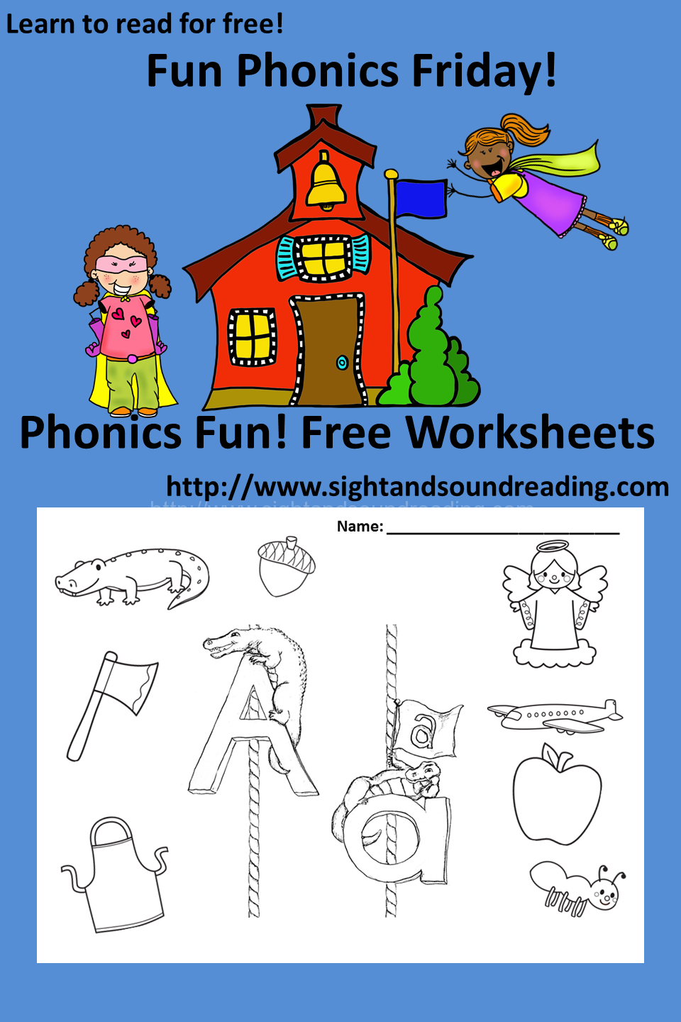 Fun Phonics Friday Free Phonics Worksheets Mrs Karle s Sight And Sound Reading