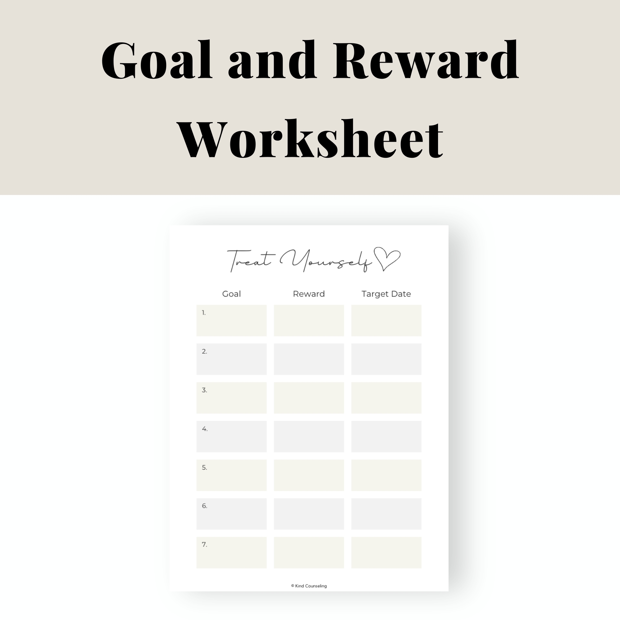 Free Printable Goal Setting Worksheet