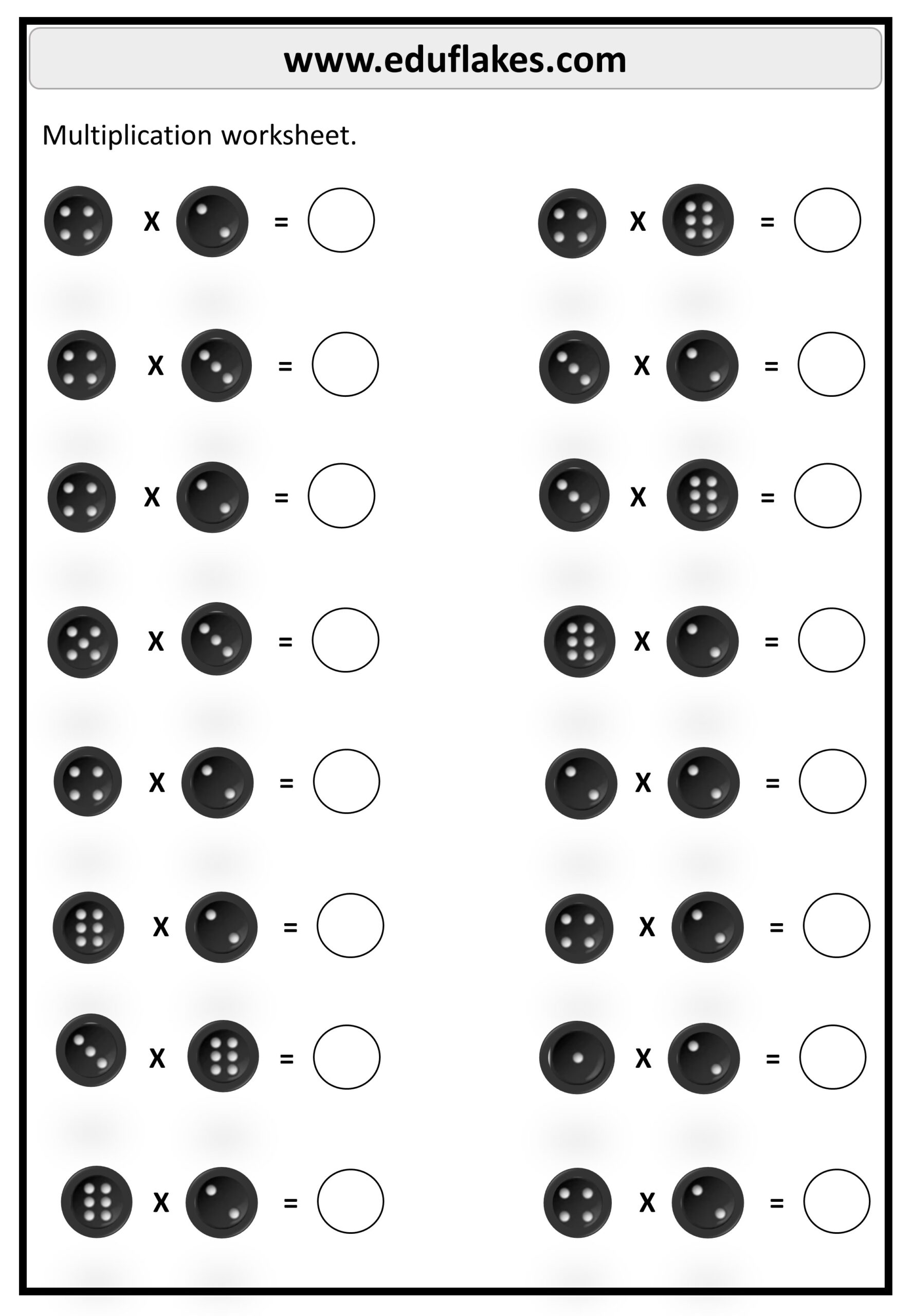 Grade 1 Multiplication Worksheets Free PDF Printable Eduflakes