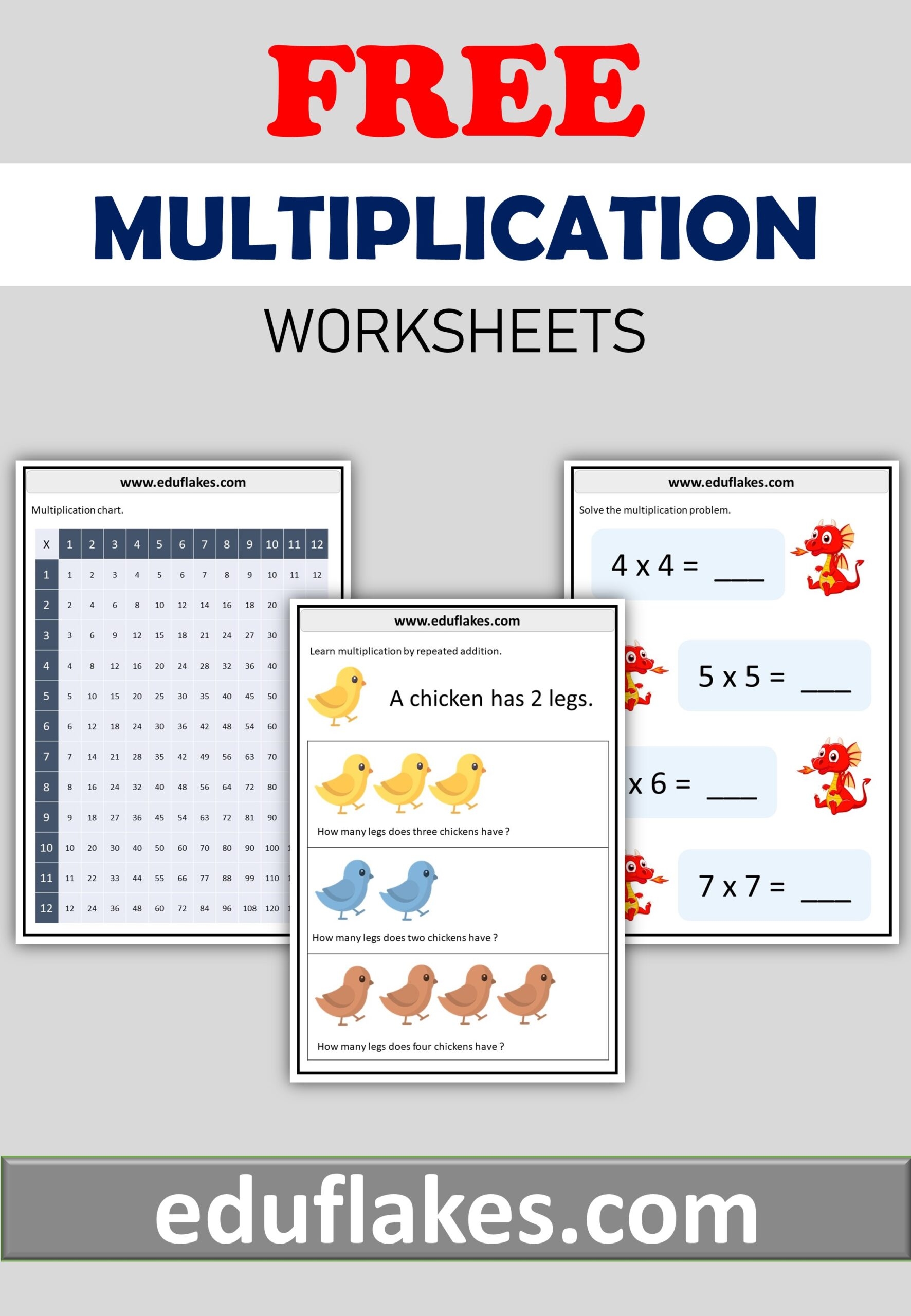Free Printable Multiplication Worksheets