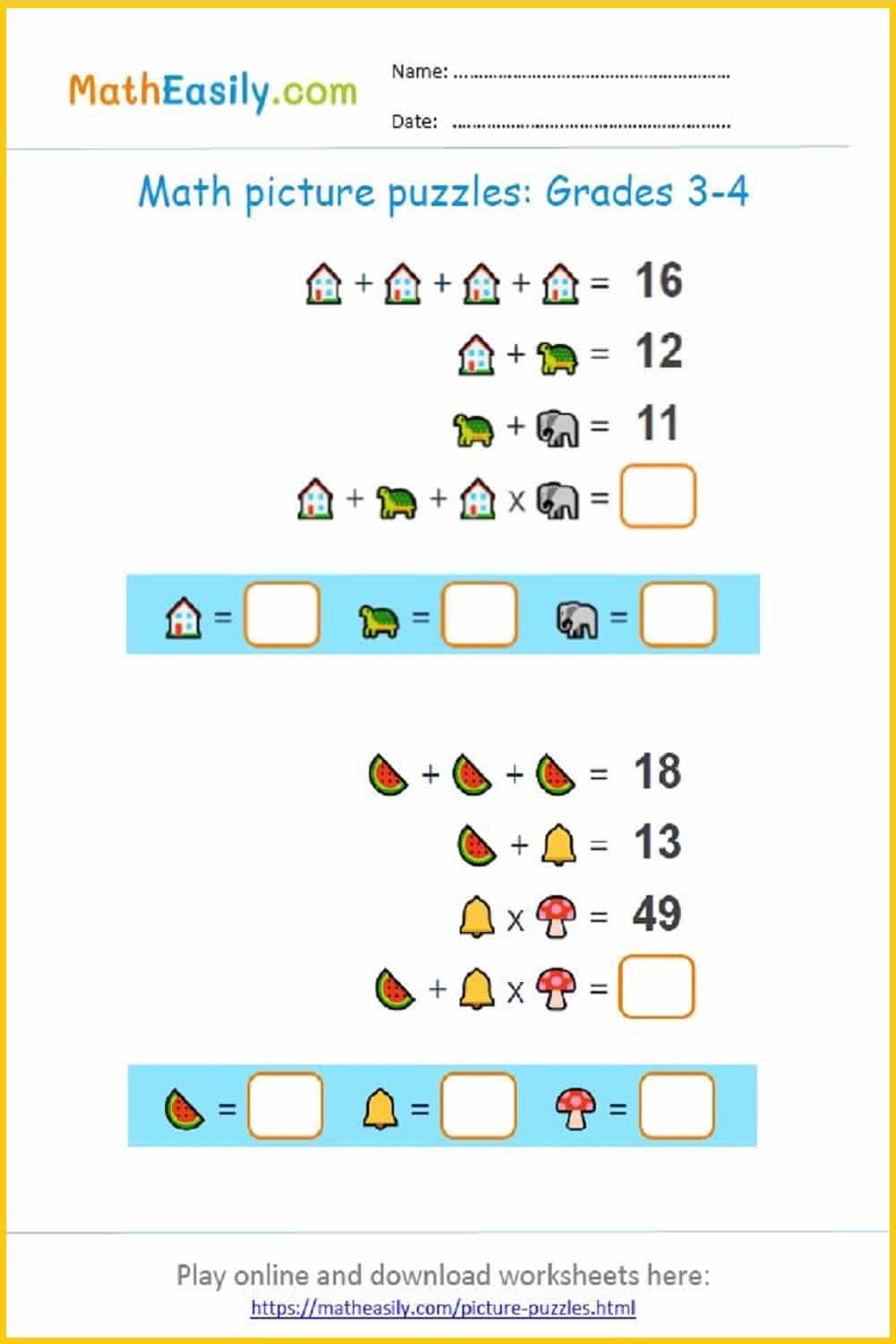 Grade 3 Math Worksheets PDF Free Download