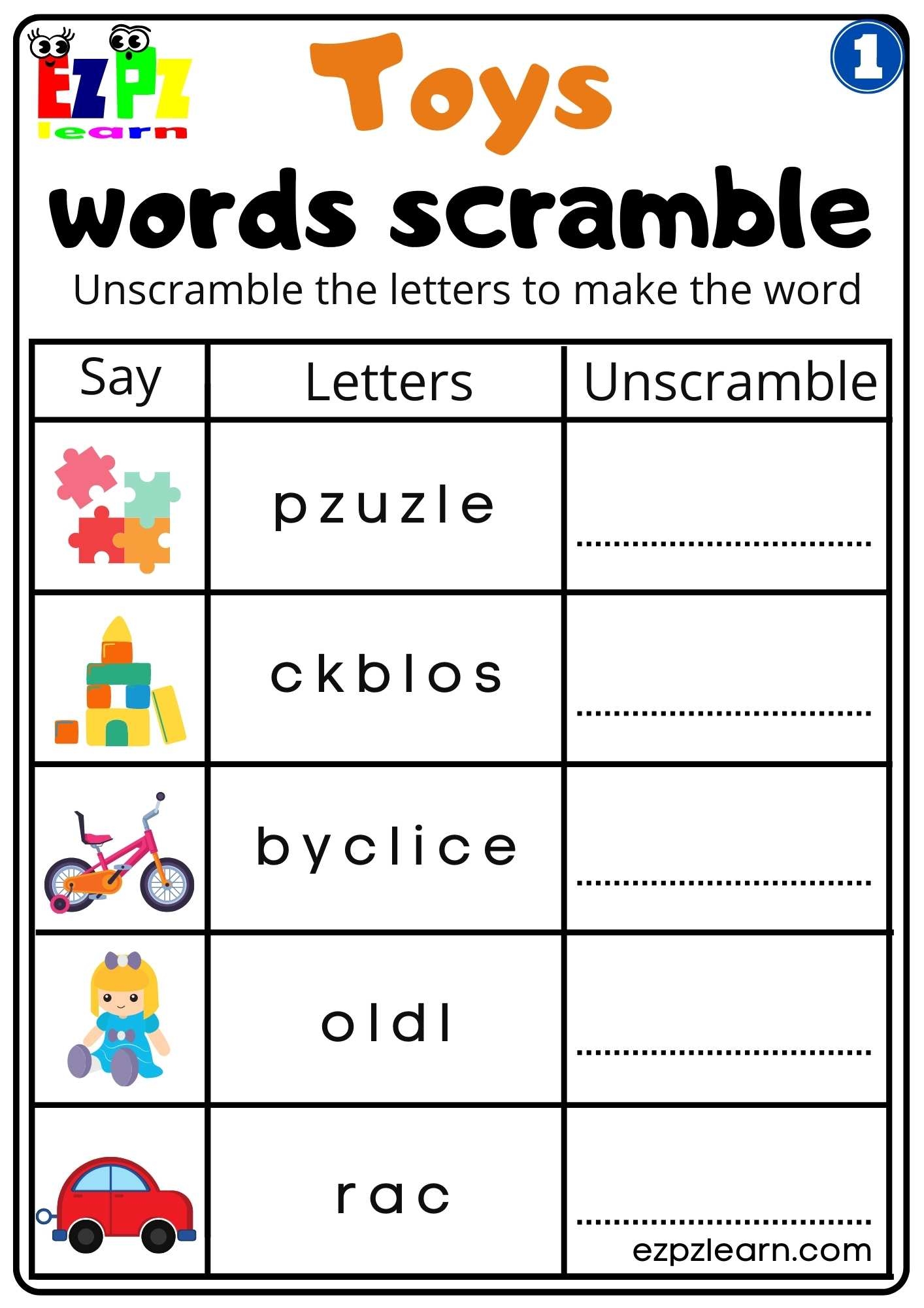 Esl Printable Worksheets