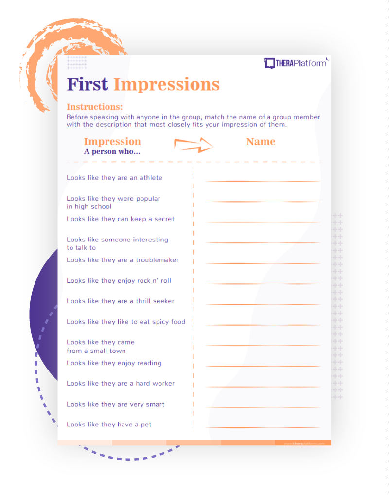Group Therapy Worksheets