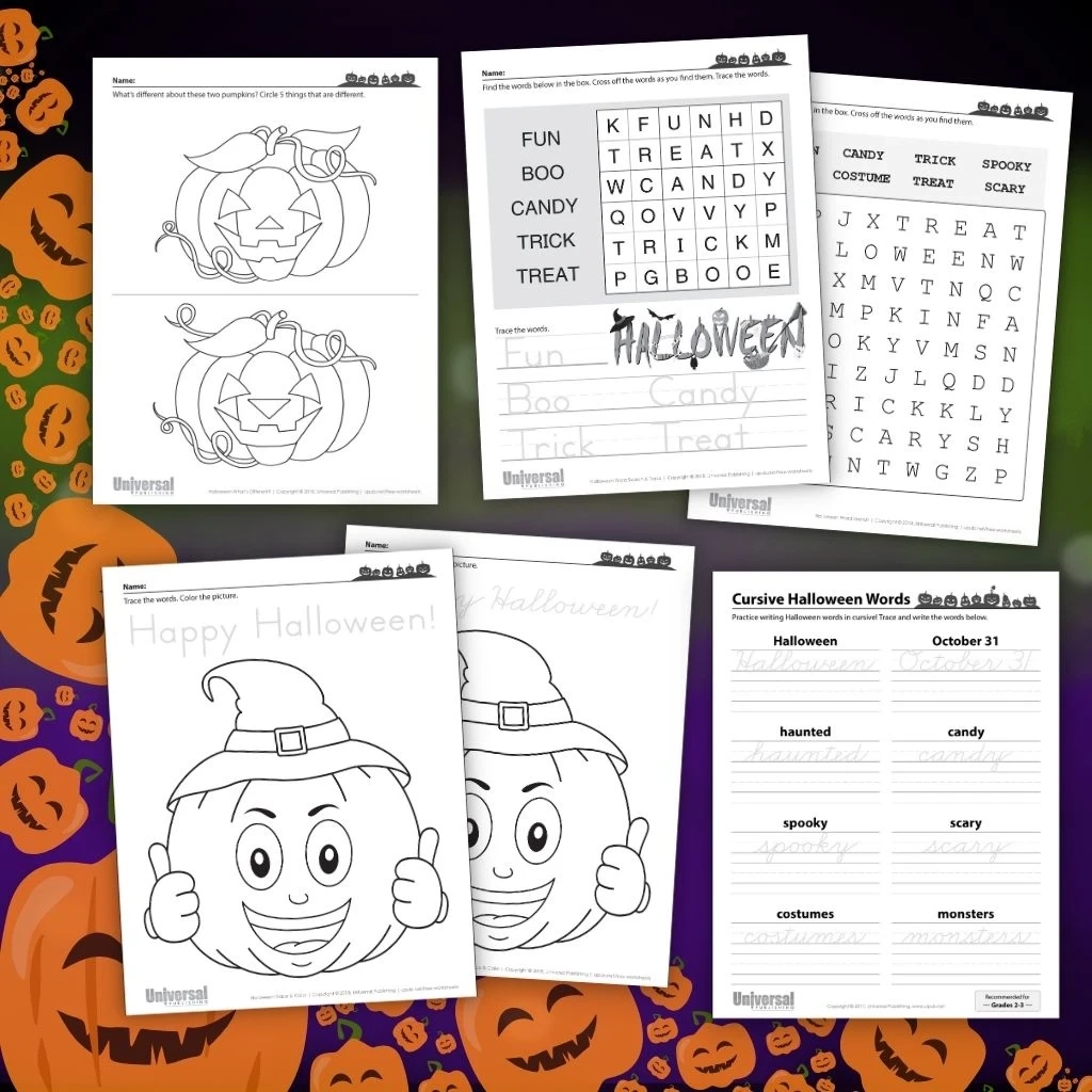 Halloween Activities Free Printables Universal Publishing