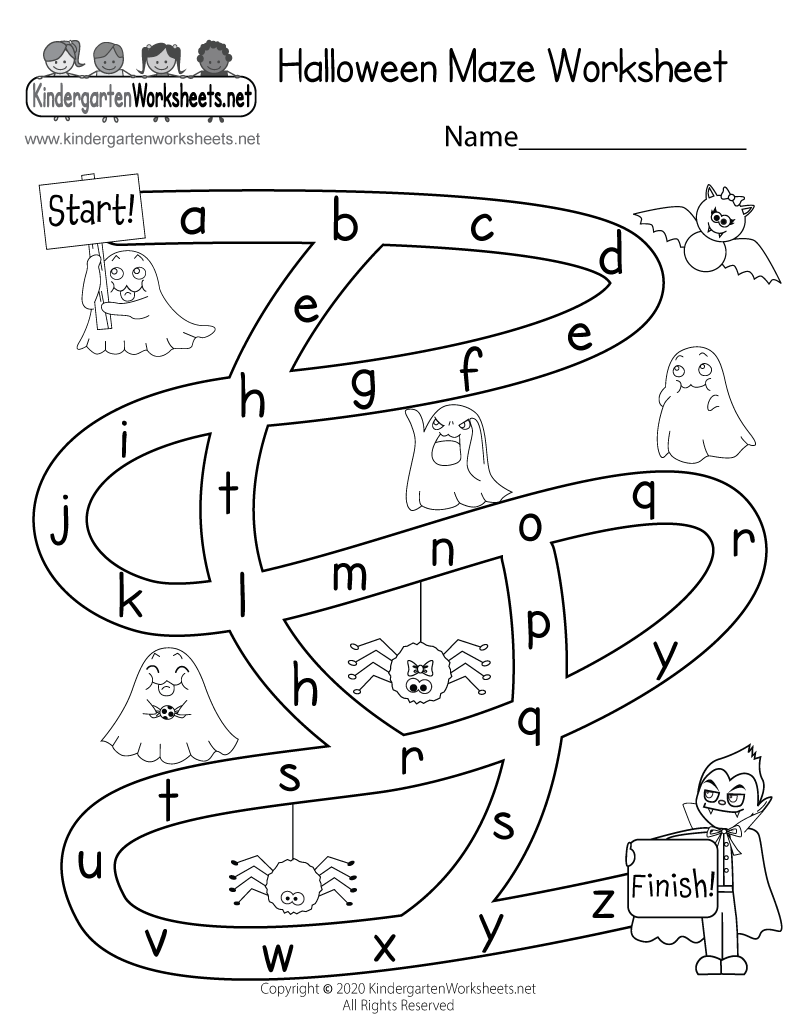 Free Halloween Printable Worksheets