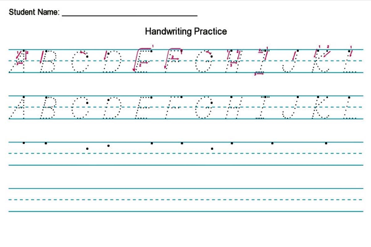 Free Printable Handwriting Worksheets