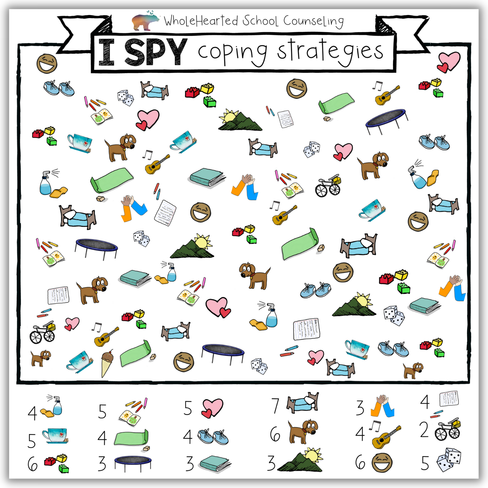 I SPY COPING SKILLS Free Poster Printable WholeHearted School I SPY COPING SKILLS Free Poster Printable WholeHearted School