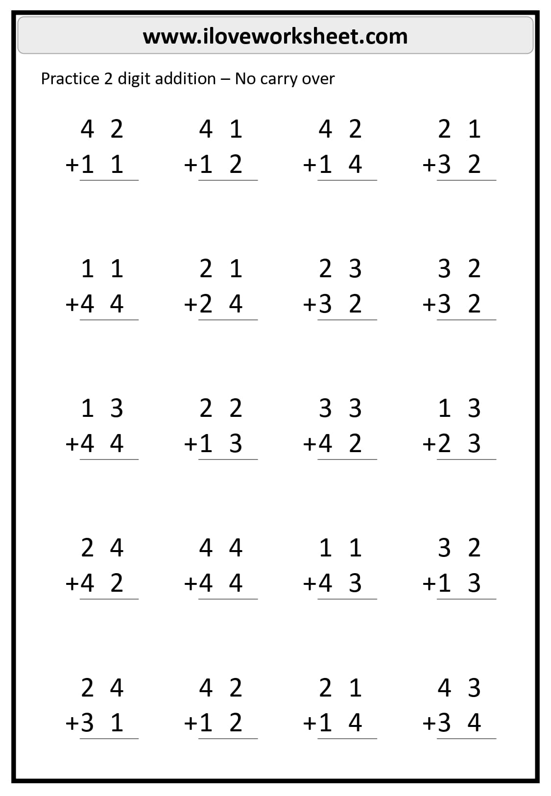 Free Printable Kindergarten Addition Worksheets