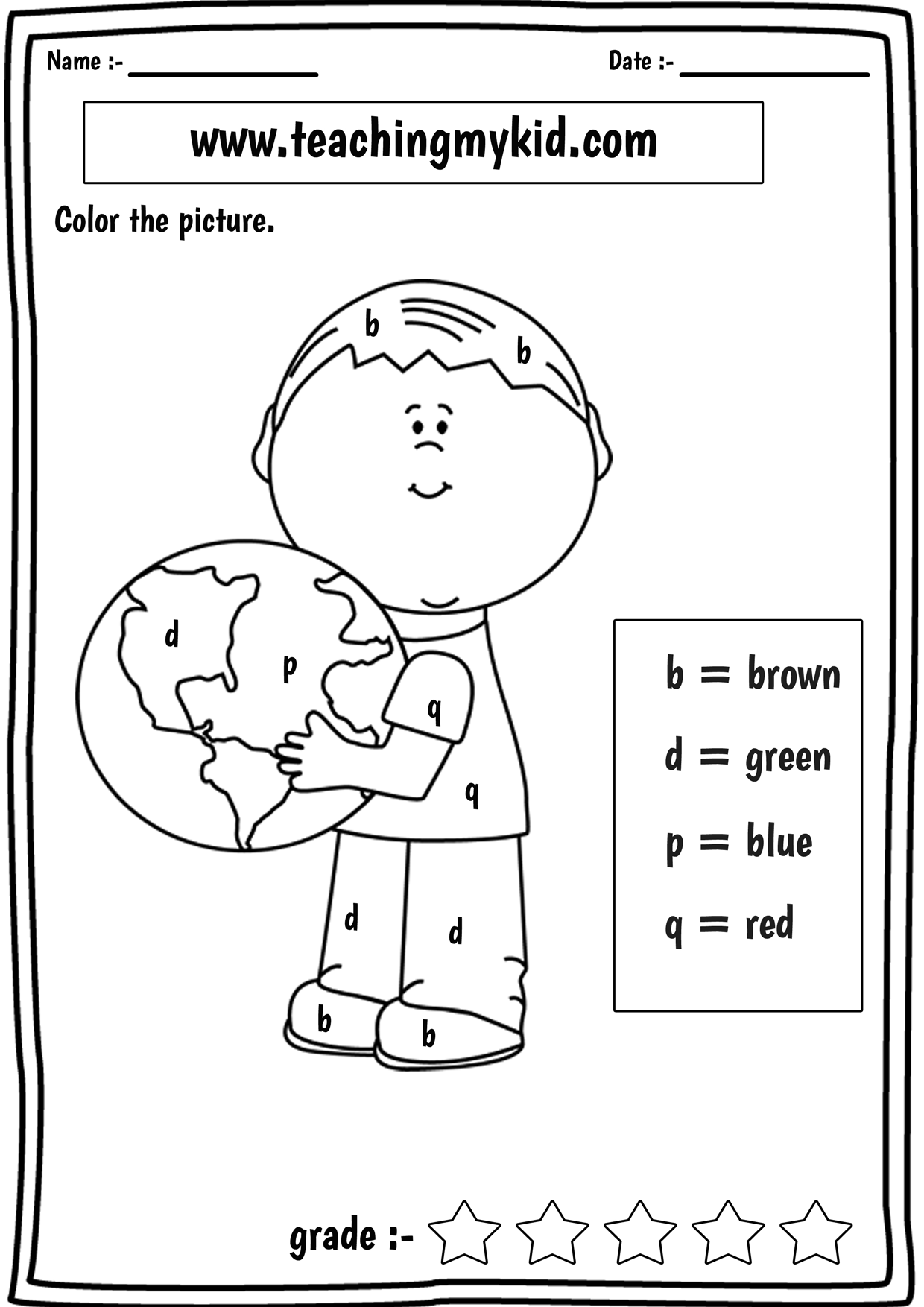 Kindergarten Learning Confusing Letters B d p q Teaching My Kid