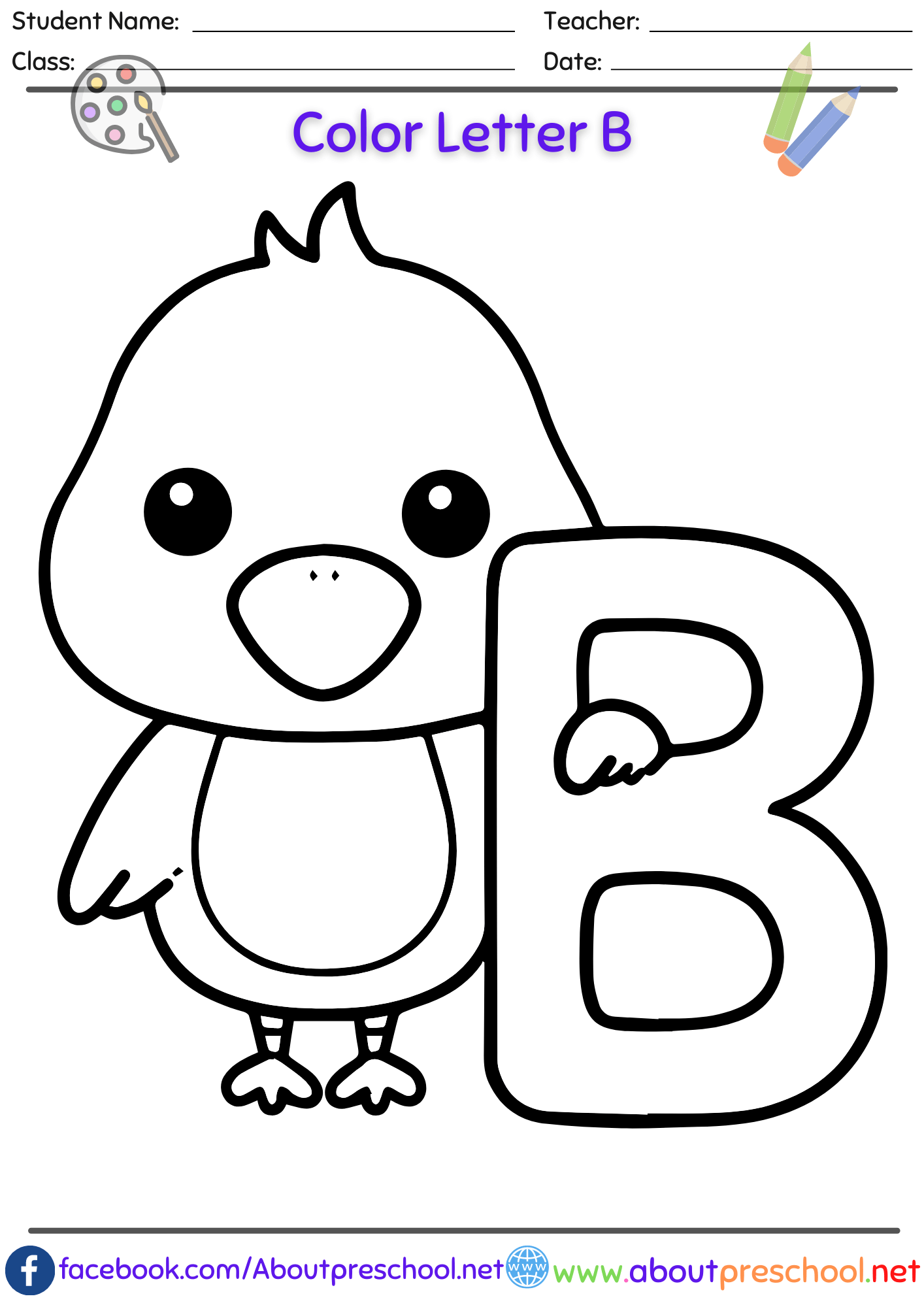 Letter B Worksheets Archives About Preschool