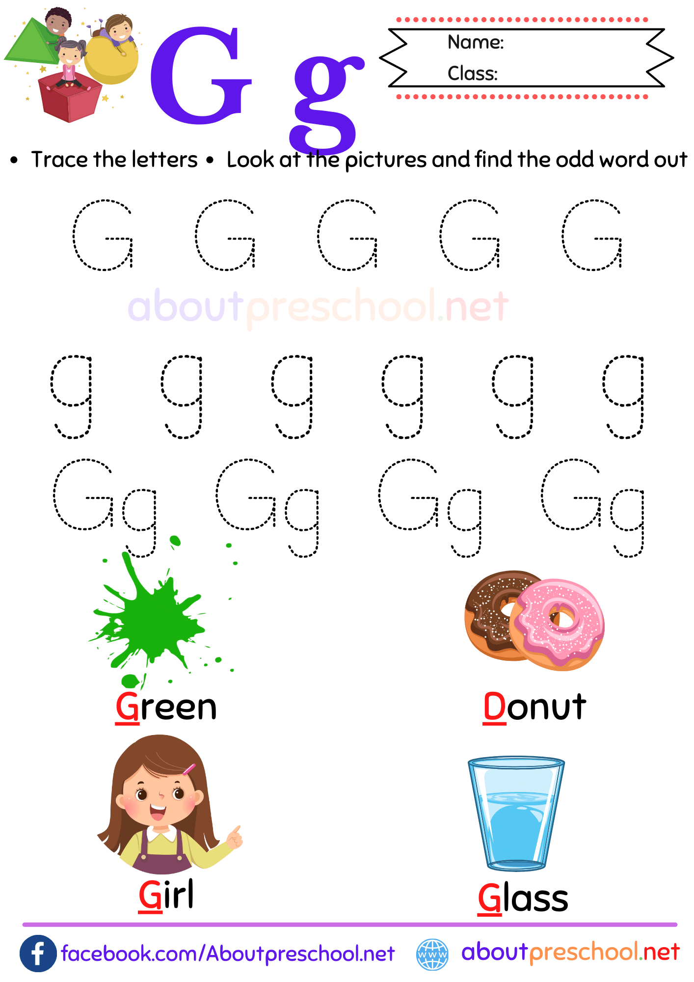 Letter G Archives About Preschool
