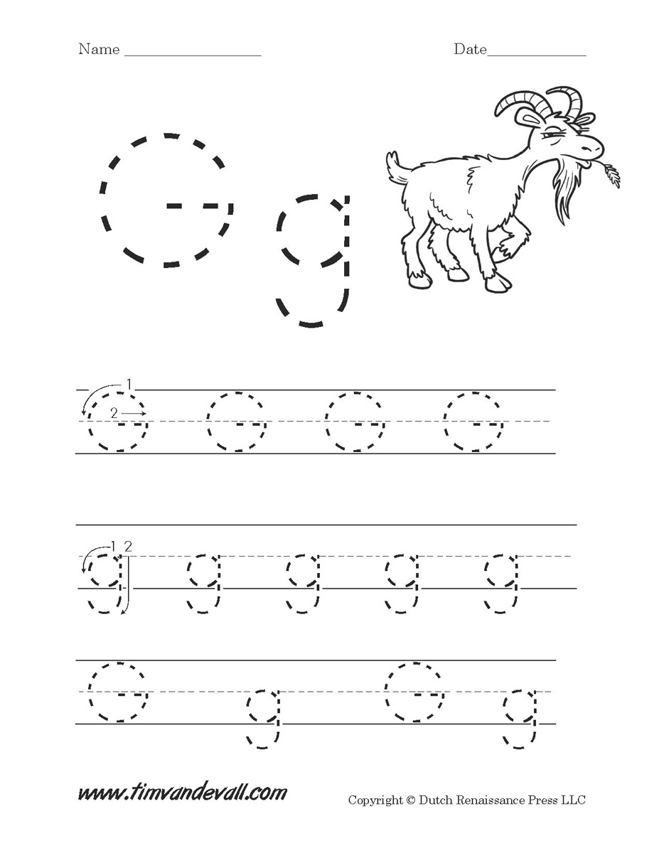 Letter G Printable Worksheets