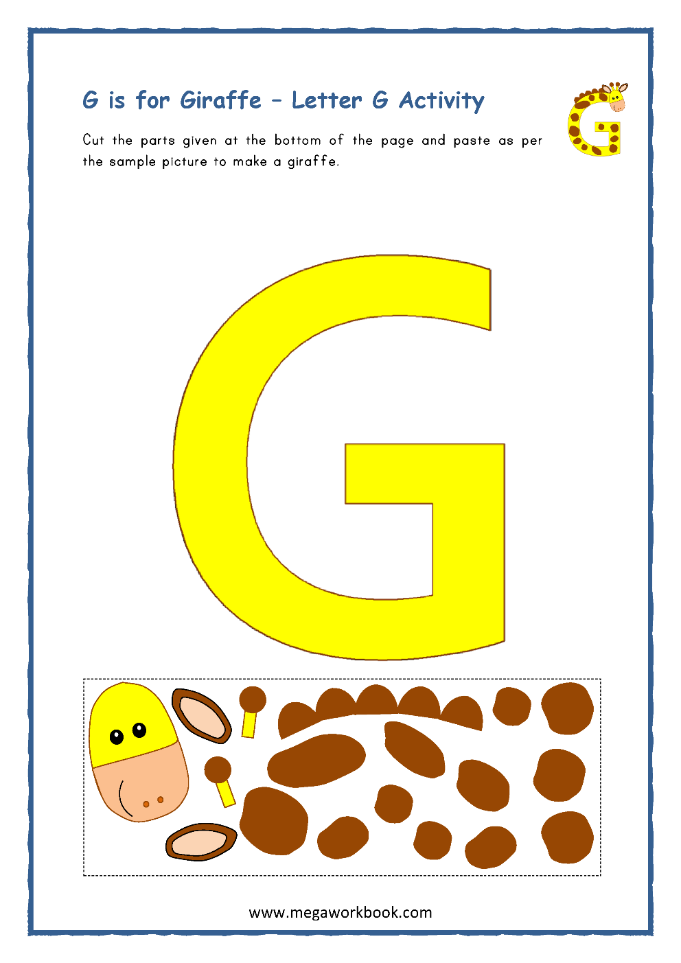 Letter G Worksheets And Activity Printables MegaWorkbook