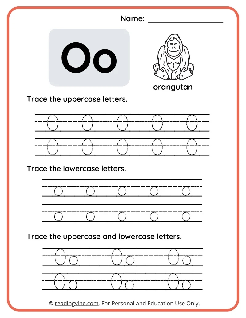 Letter O Worksheets For Preschool Free Printable