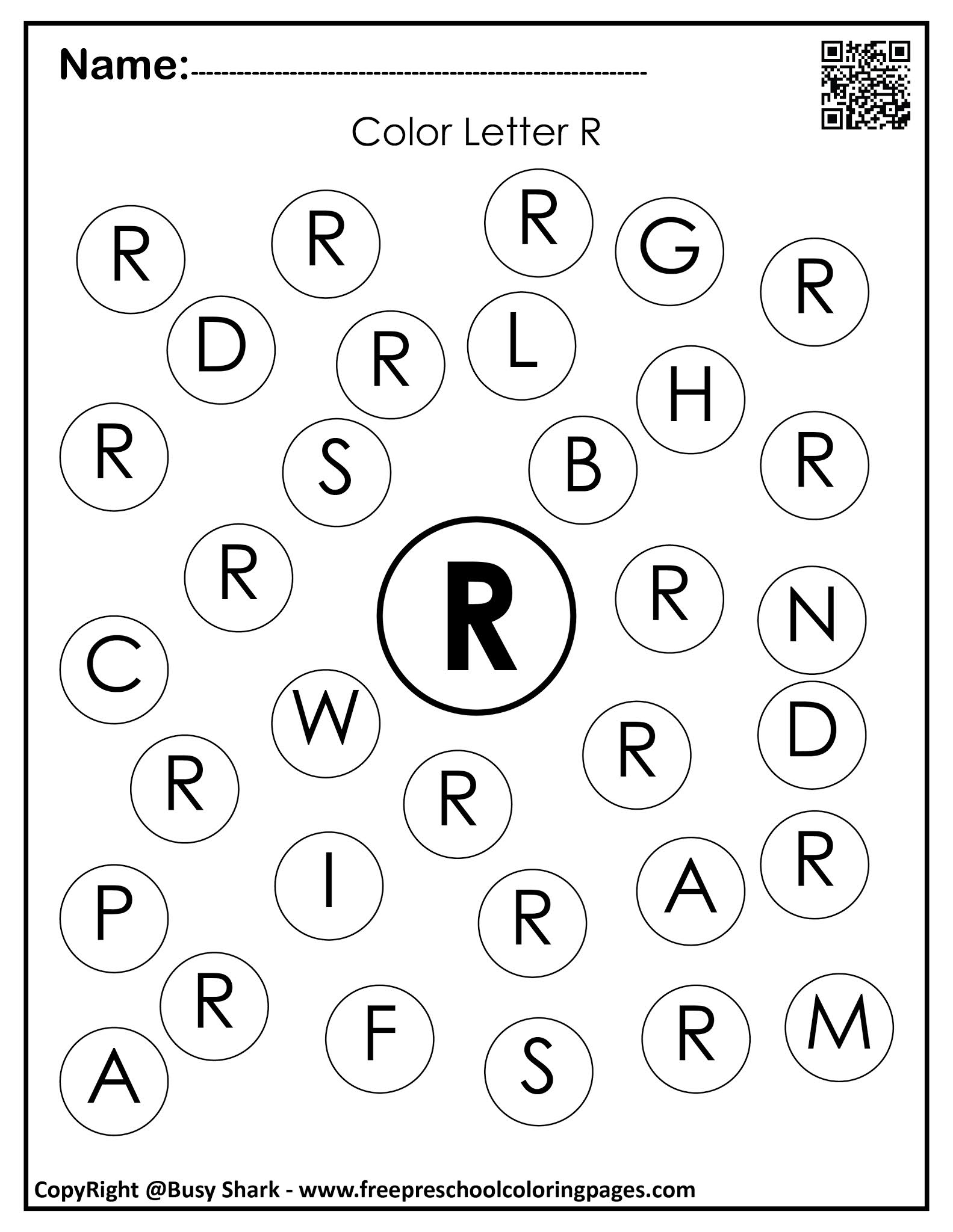 Letter R 10 Free Dot Markers Coloring Pages 