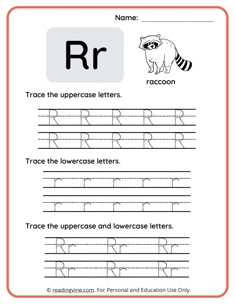 Letter R Worksheets For Preschool Free Printable