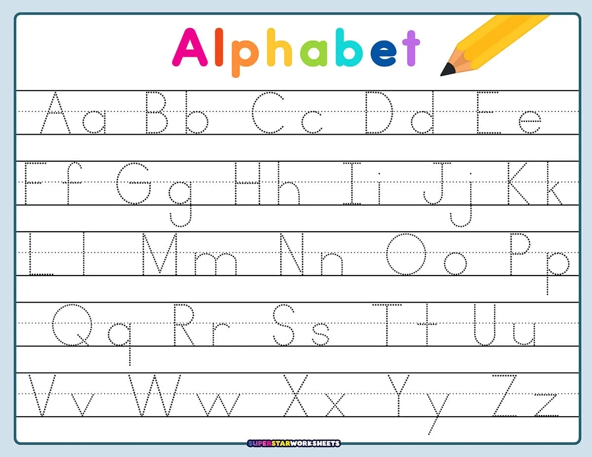 Letter Tracing Worksheets Superstar Worksheets