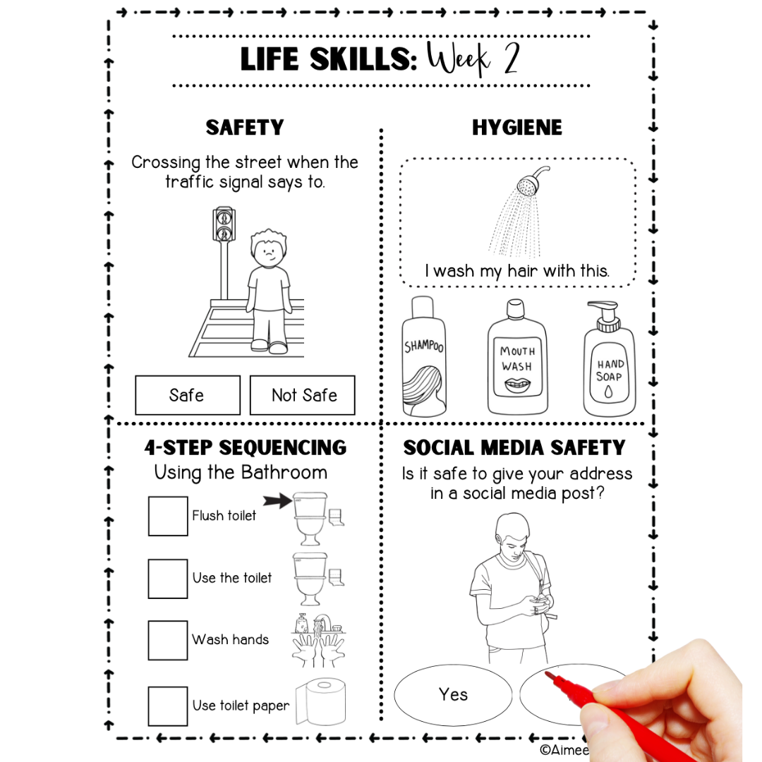 Free Printable Life Skills Worksheets Free Printable Life Skills Worksheets