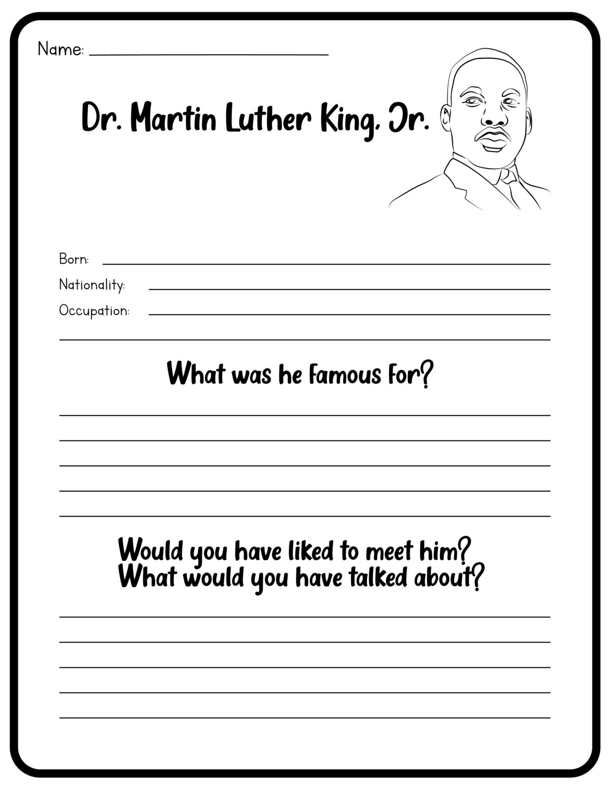 Martin Luther King Jr Worksheets Free Printables Frugal Mom Eh Worksheets Library
