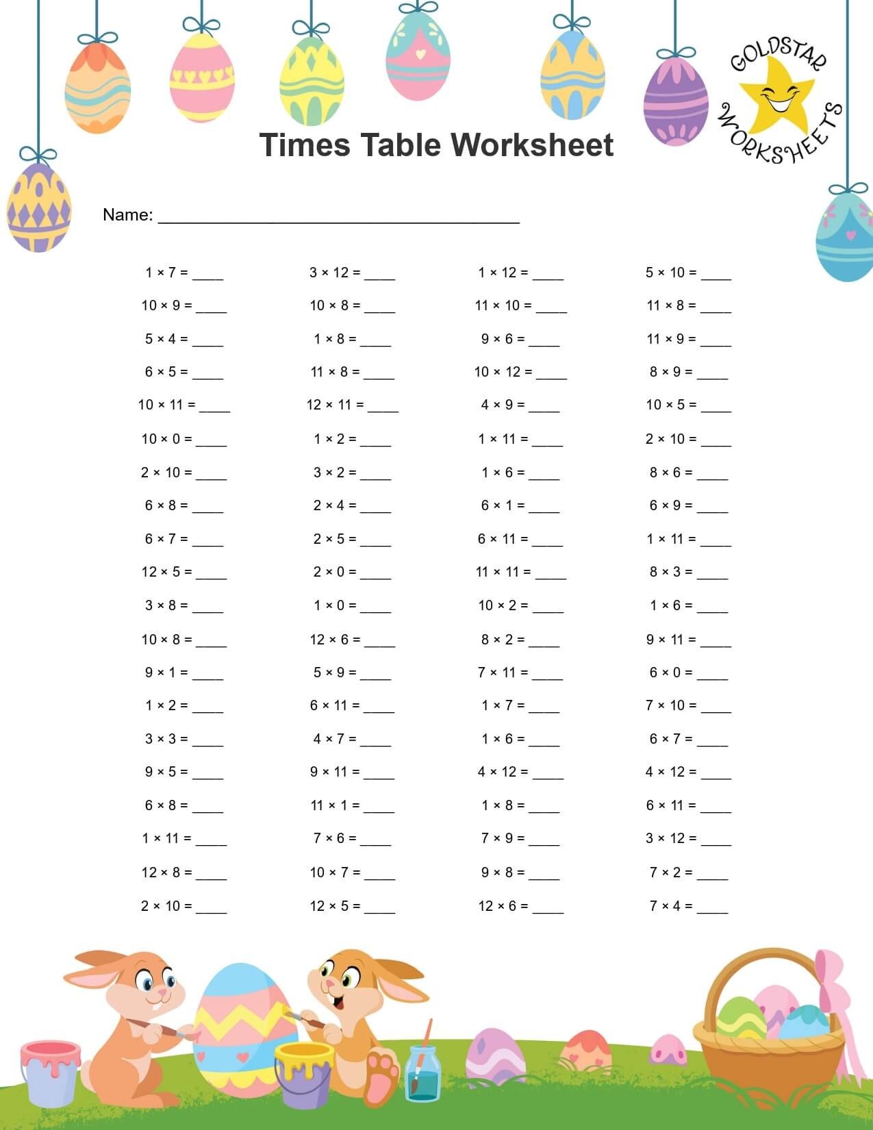 Master Multiplication With Fun Free Printable Times Table Worksheets