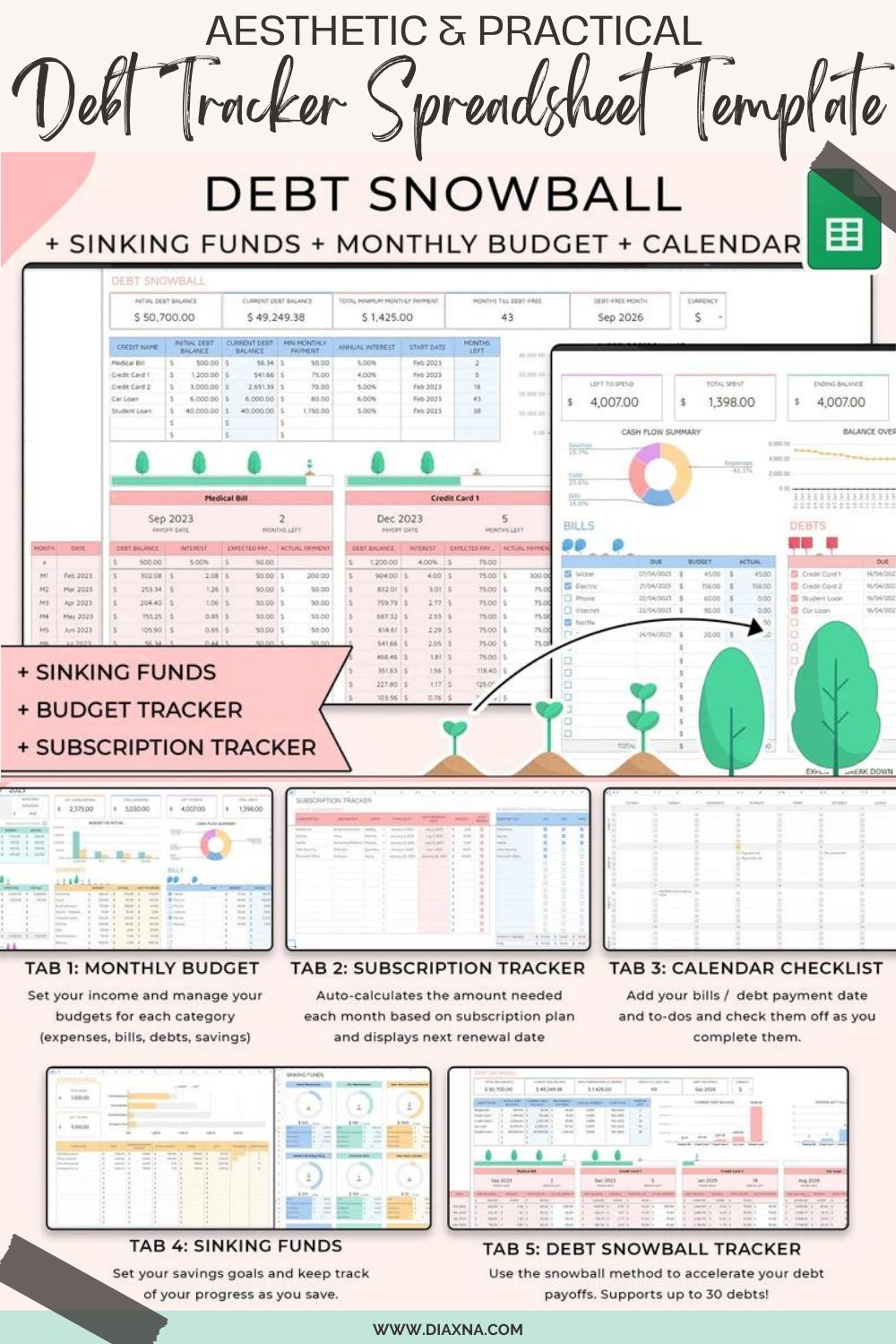 Free Printable Debt Snowball Worksheet