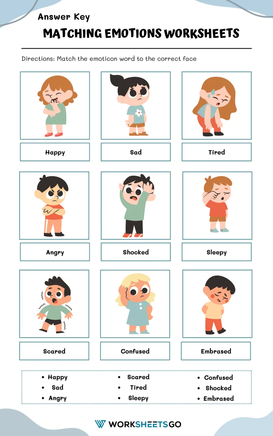 Emotions Worksheets Printable