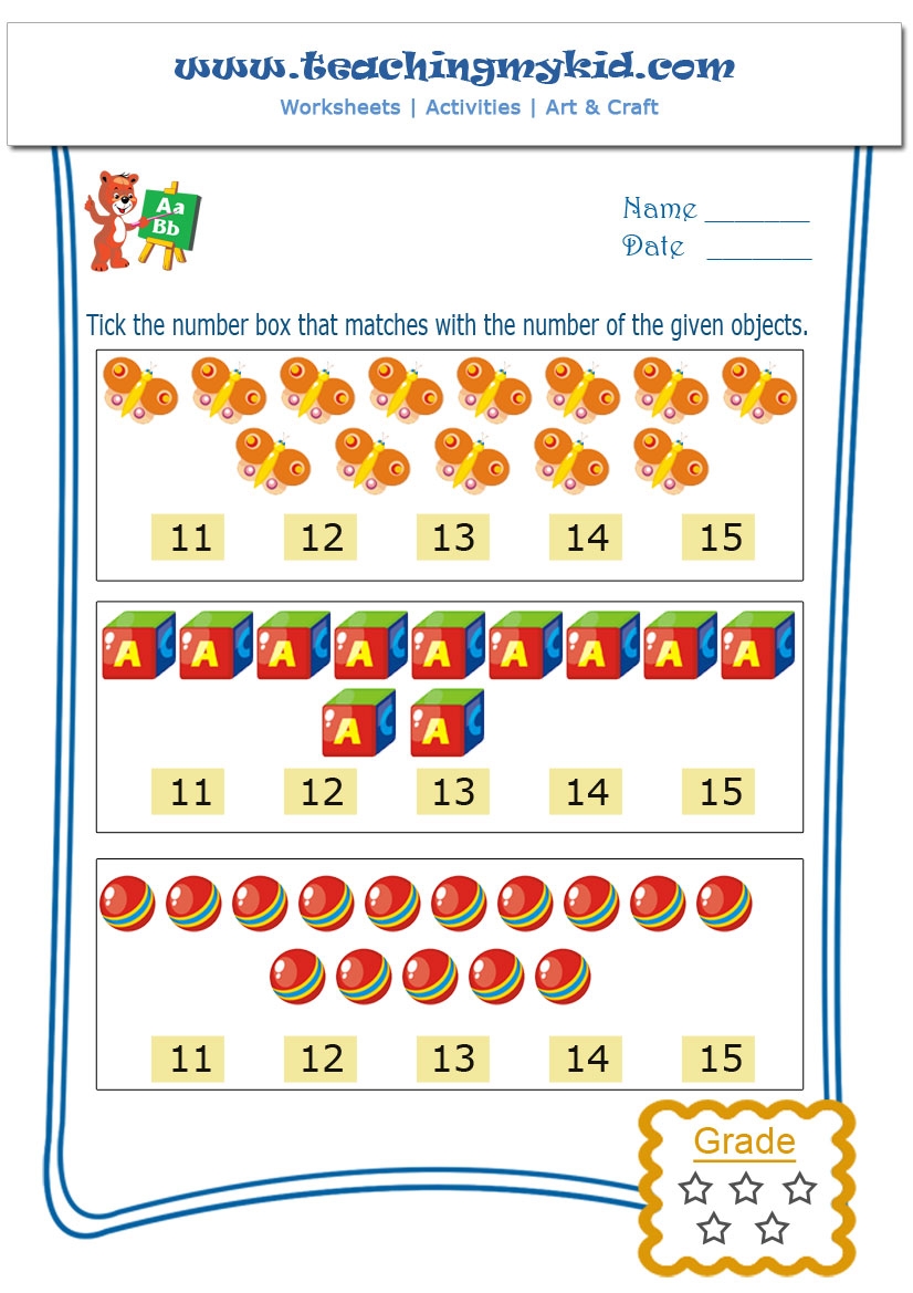 Math Worksheet Printable Match With Number Worksheet 3