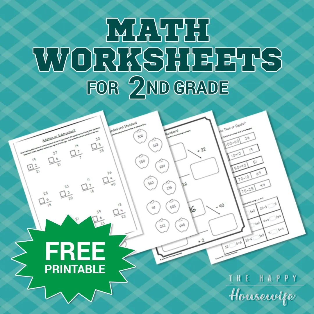 Math Worksheets For 2nd Grade Free Printables The Happy Housewife Home Schooling
