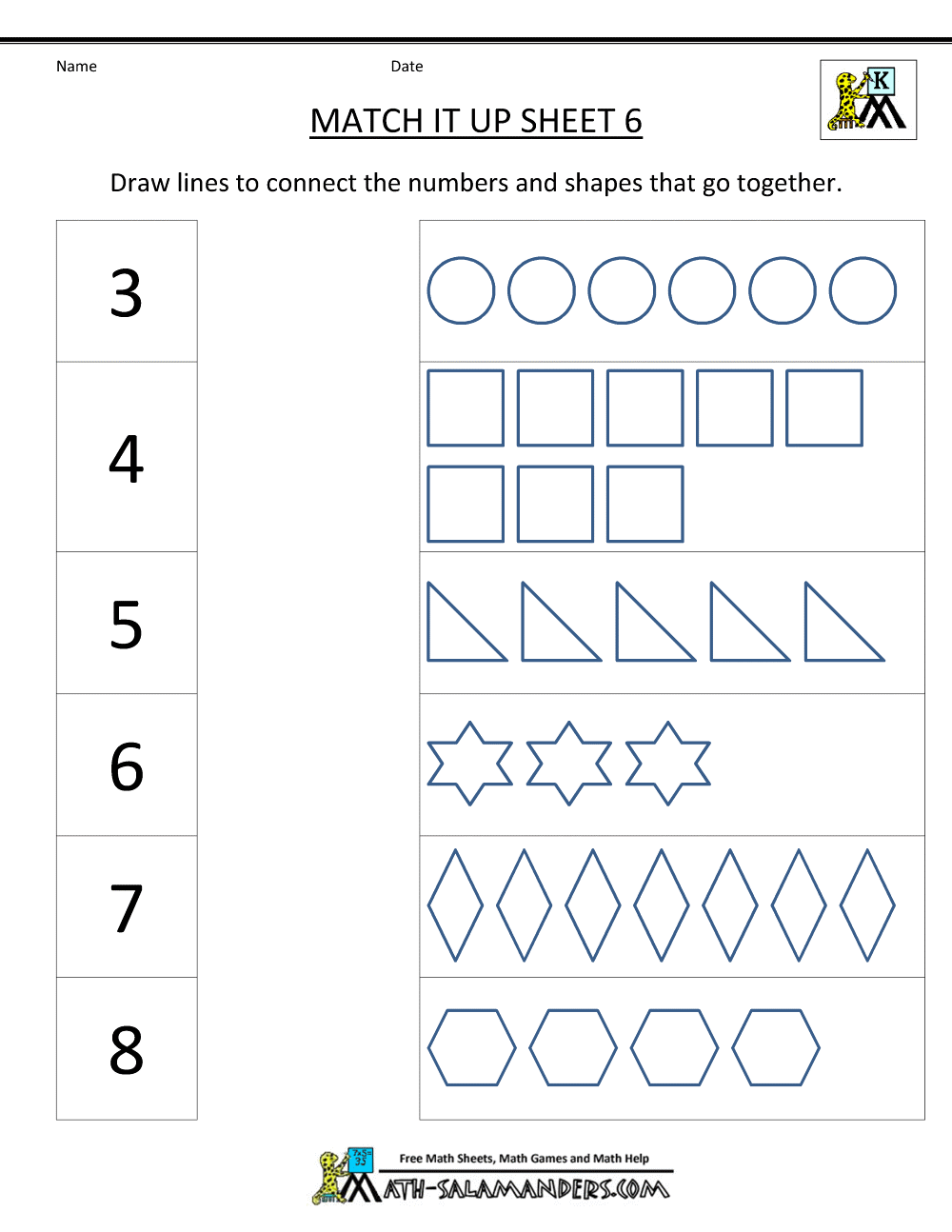 Math Worksheets Kindergarten