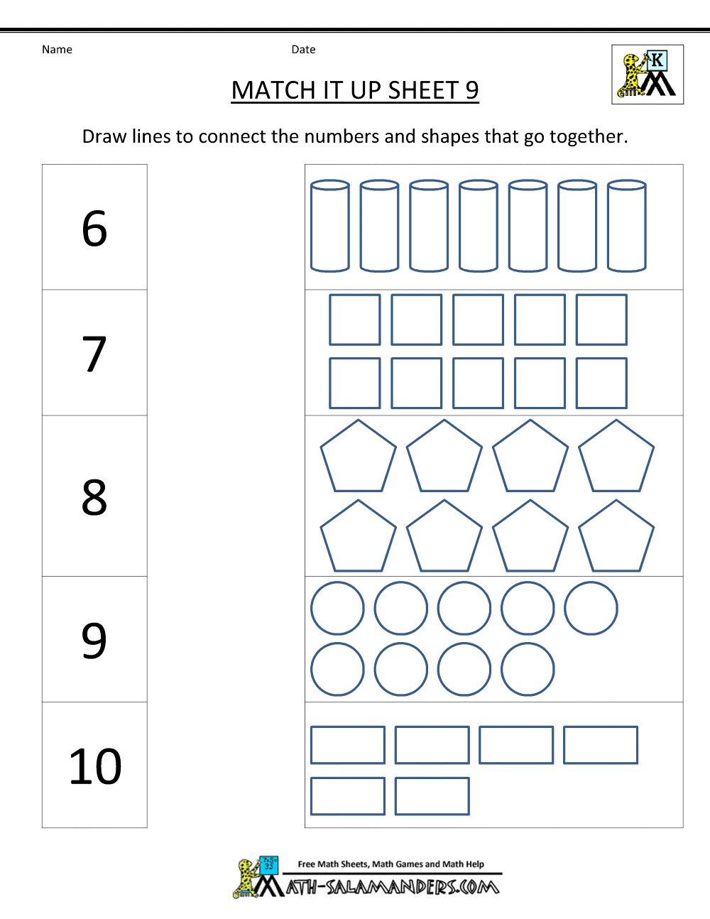 Printable Mathematics Worksheets For Kindergarten