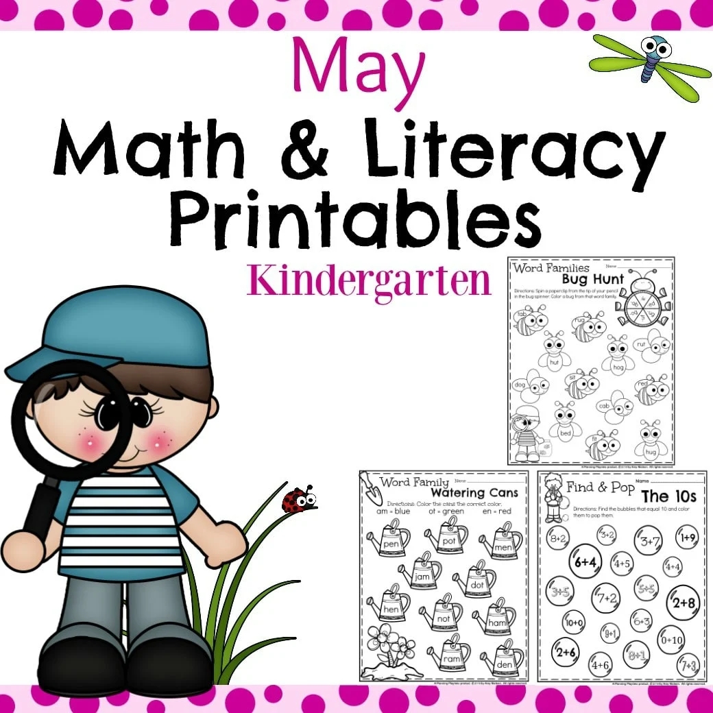 May Kindergarten Worksheets Planning Playtime