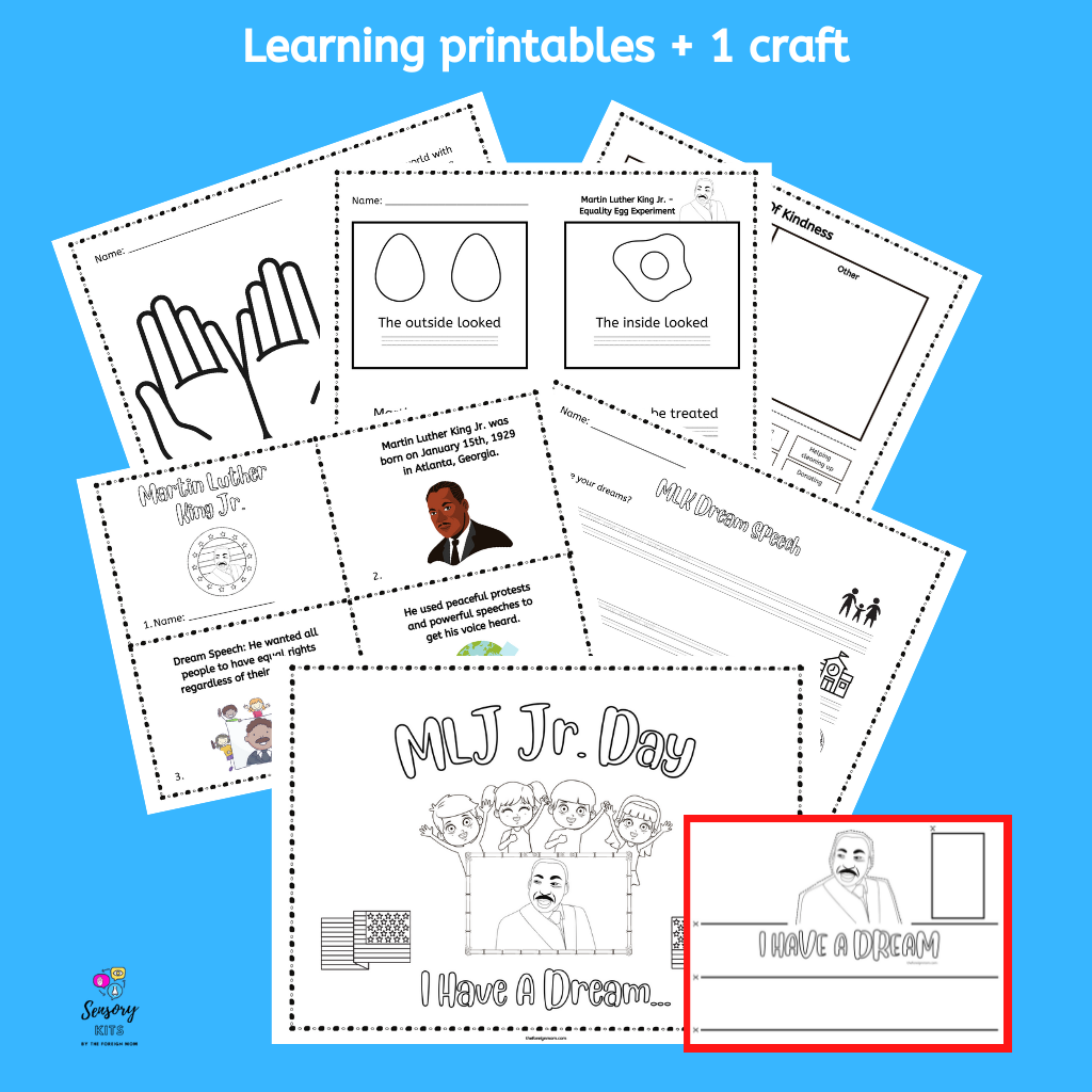 MLK Jr Printables For Kids The Foreign Mom