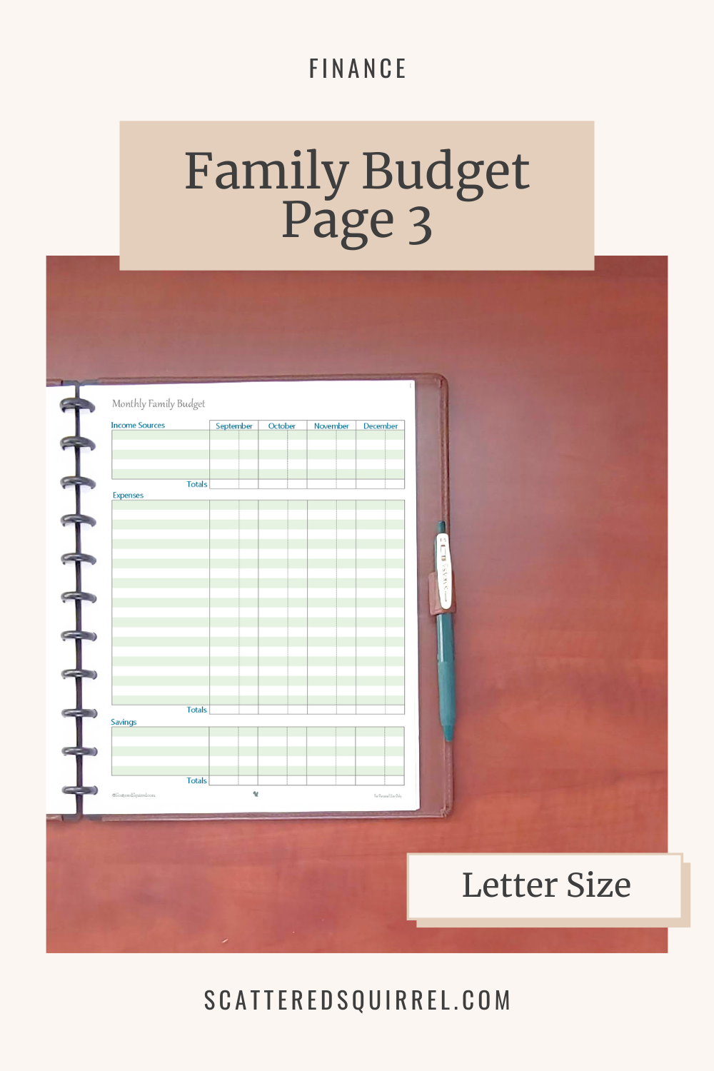 Beginner Printable Budget Worksheet
