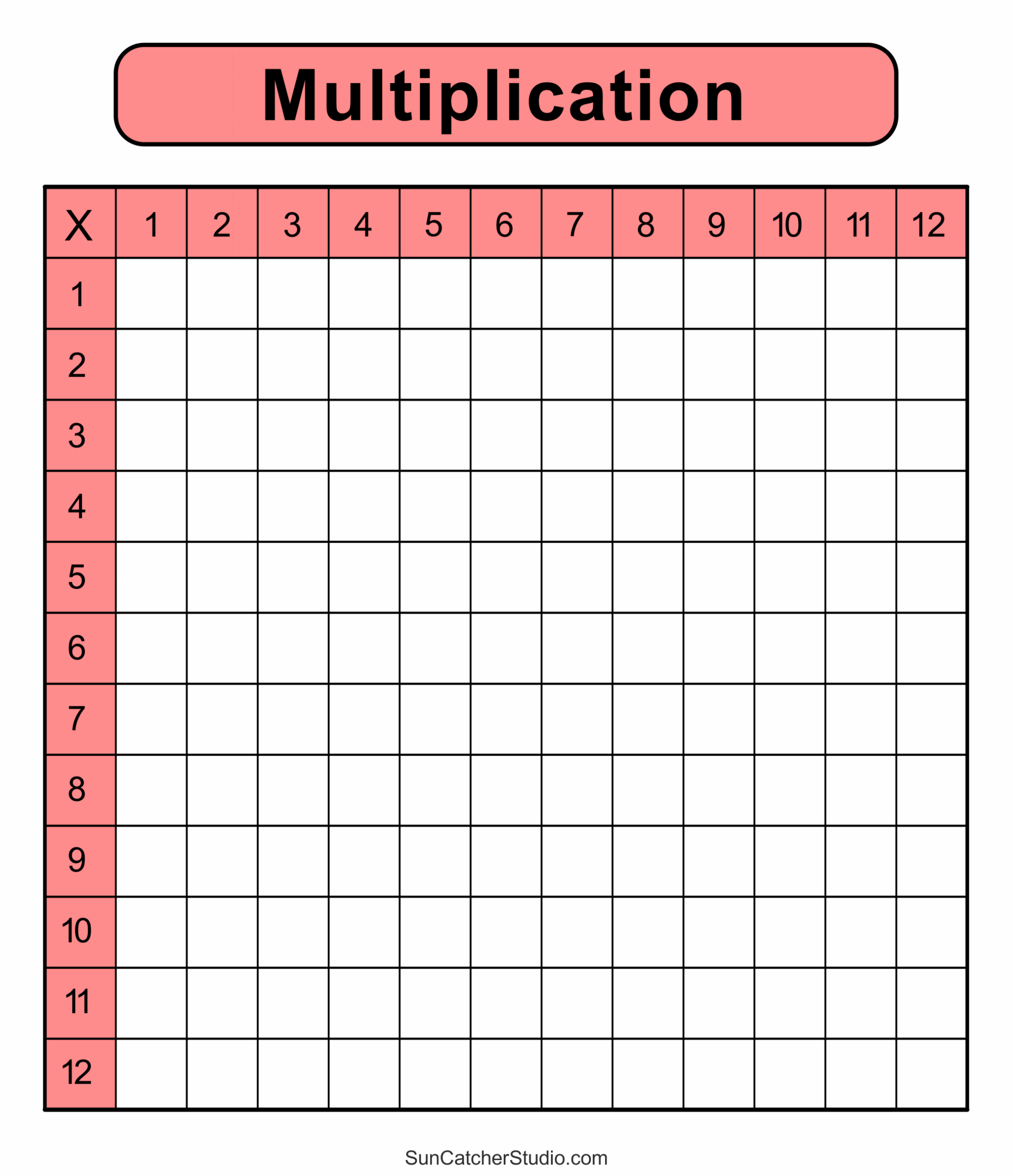 Printable Times Table Worksheets Free