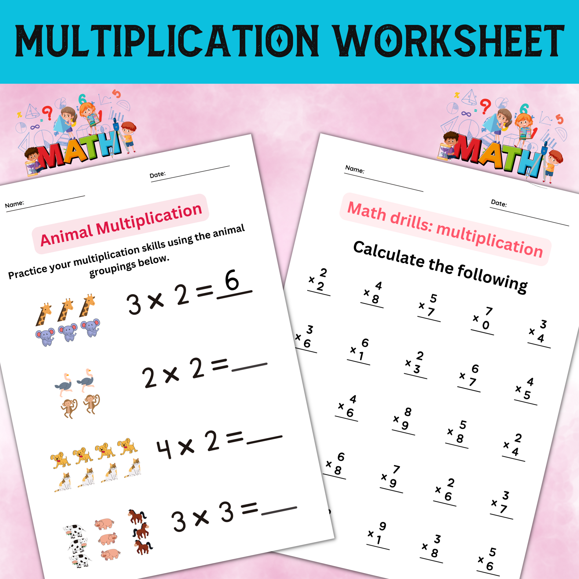 Multiplication Printable Worksheets